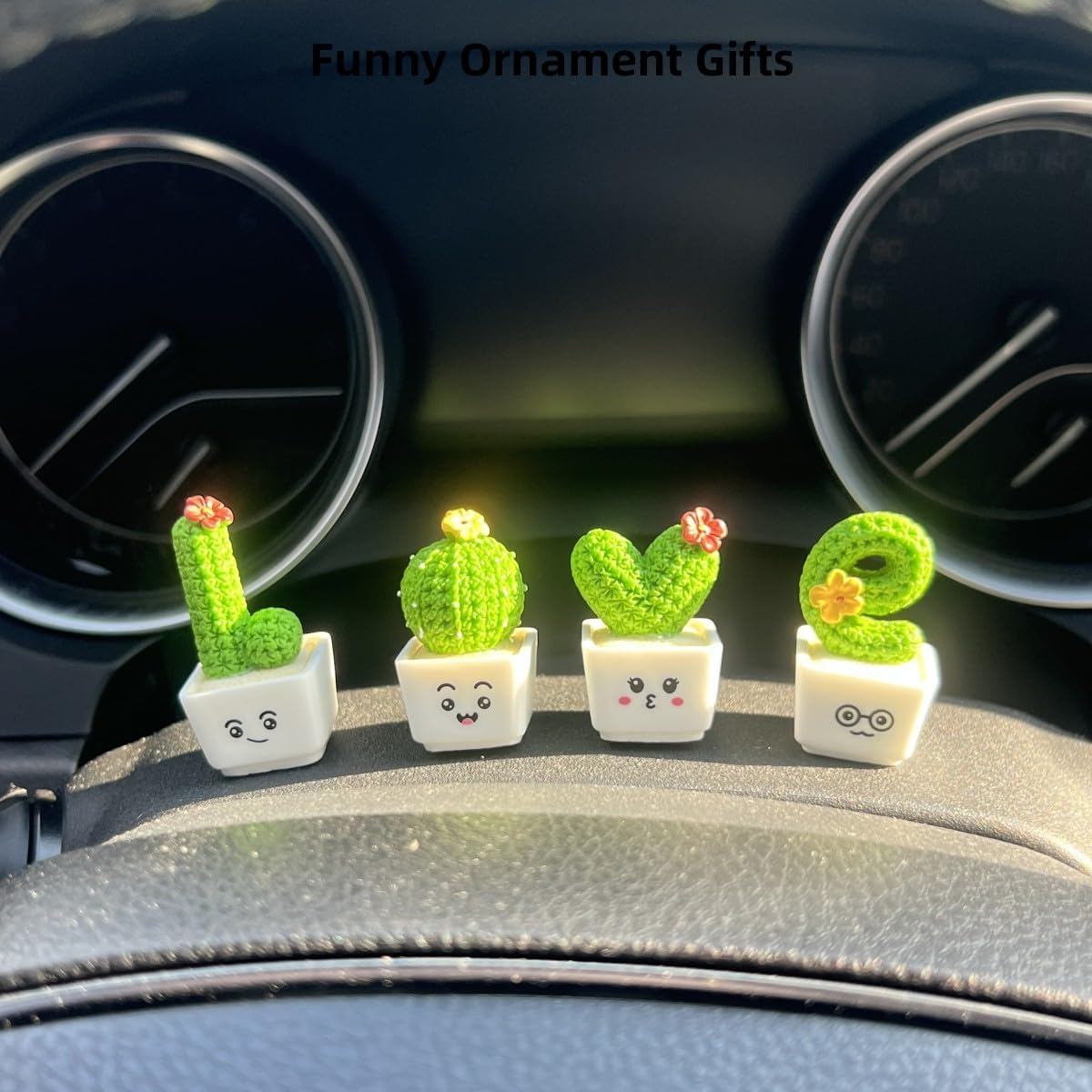 Car Rearview Mirror Accessories, Succulent Cactus Dashboard Decor, Car Ornament, Car Accessories Aesthetic, Interior Decoration Accessories for Car Rearview Mirror and Dashboard, Funny Ornament Gifts image number 5