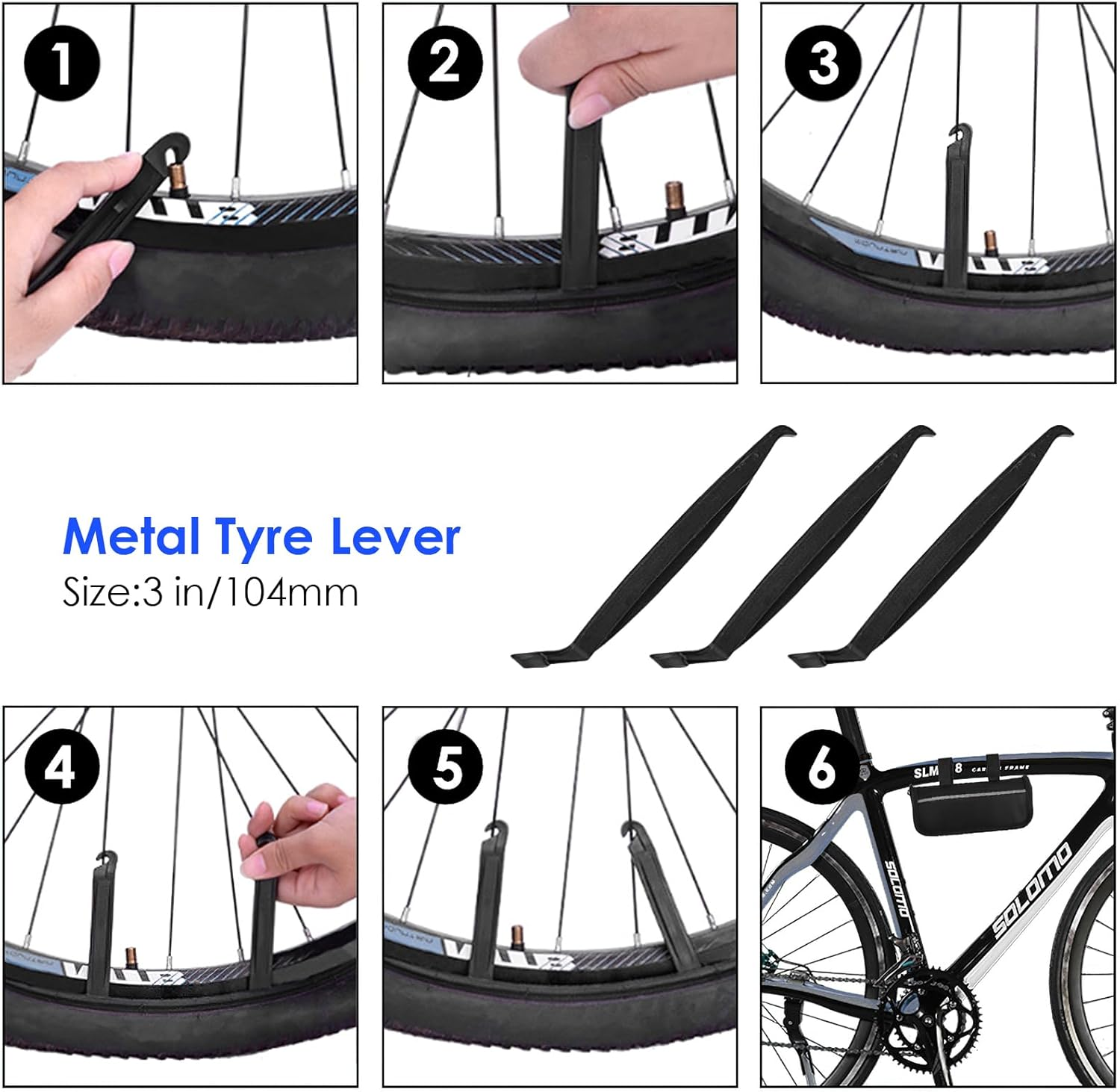Ninonly Bicycle Repair Kit, Bicycle Repair Bag with 120 PSI Mini Pump, Bike Tool Kit for Camping Travel, 16 in 1 Bike Repair Kit Tyre Lever & Self Adhesive Tube Patch for Mountain Bike and Road Bike