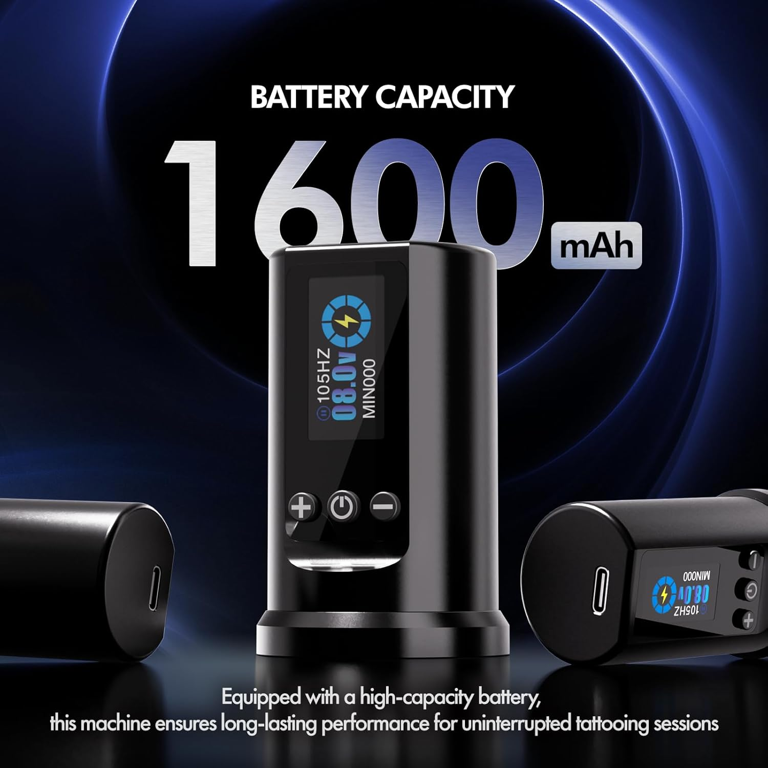 Inkin Wireless Tattoo Machine for Beginners, Professional Wireless Tattoo Gun with 7 Adjustable Strokes Length, Tattoo Pen Machine 1600Mah Power Supply for Tattoo Artists image number 2