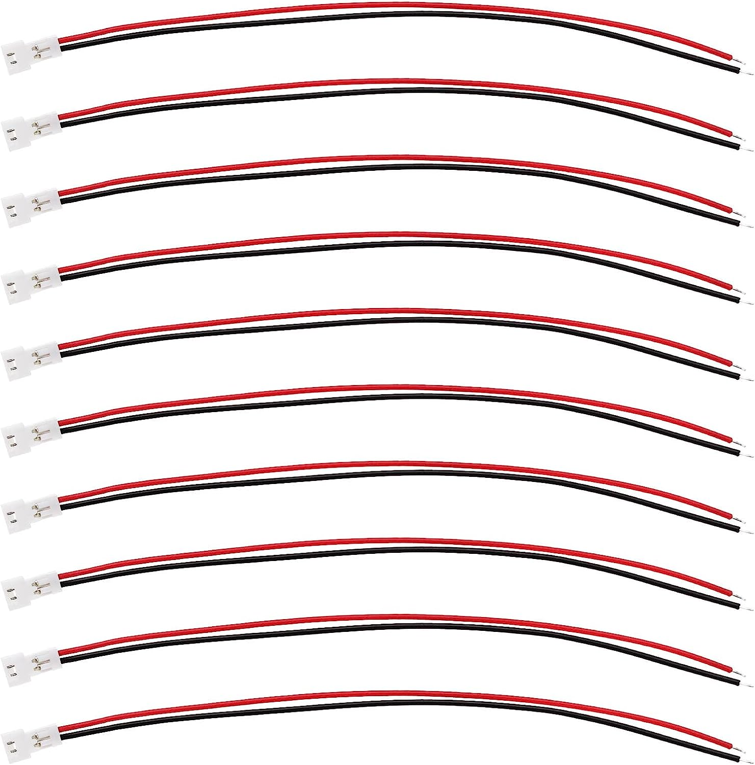 Emsea 20 Pairs JST Connector Cable 2 Pin 1.25Mm Pitch Male Female Plug Adapter Lead Extension Cable with 10Cm Wire for Mini RC Helicopter LED Strips image number 6