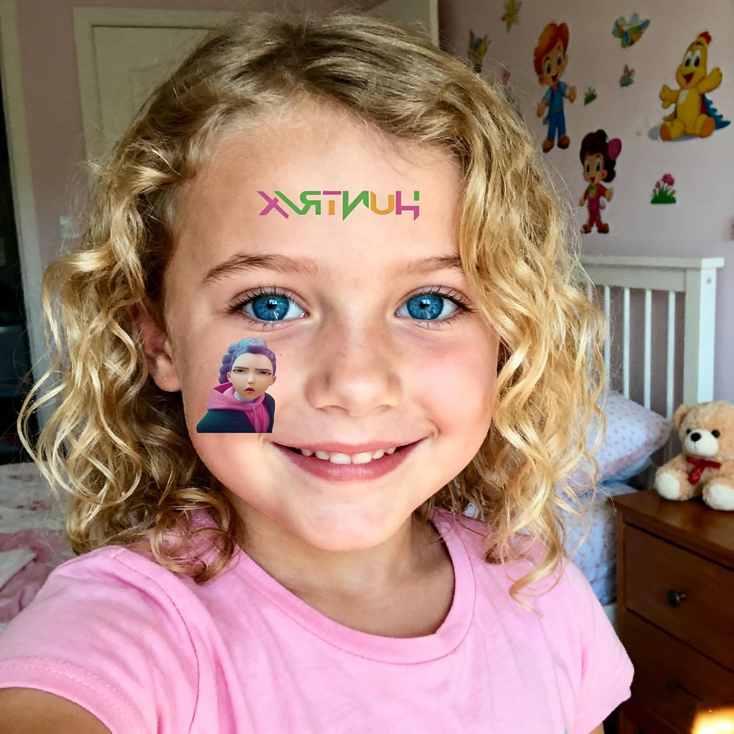 8 Sheets Demon Movie Hunters Temporary Tattoos for Kids,Korean Idol Cartoon Stickers Birthday Party Favors Gifts for Girl Boys Home Activity Class Prizes Carnival Christmas Rewards image number 6