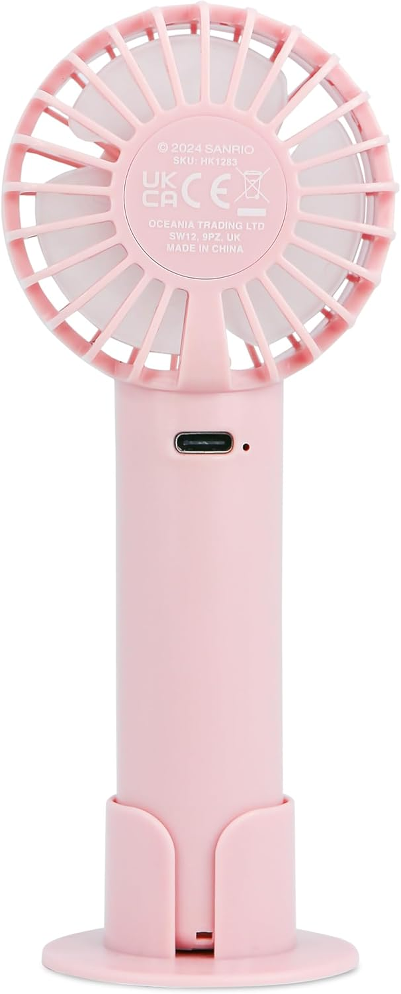 OTL Technologies HELLO KITTY PORTABLE HAND FAN with RECHARGEABLE BATTERY PINK and GOLD image number 3