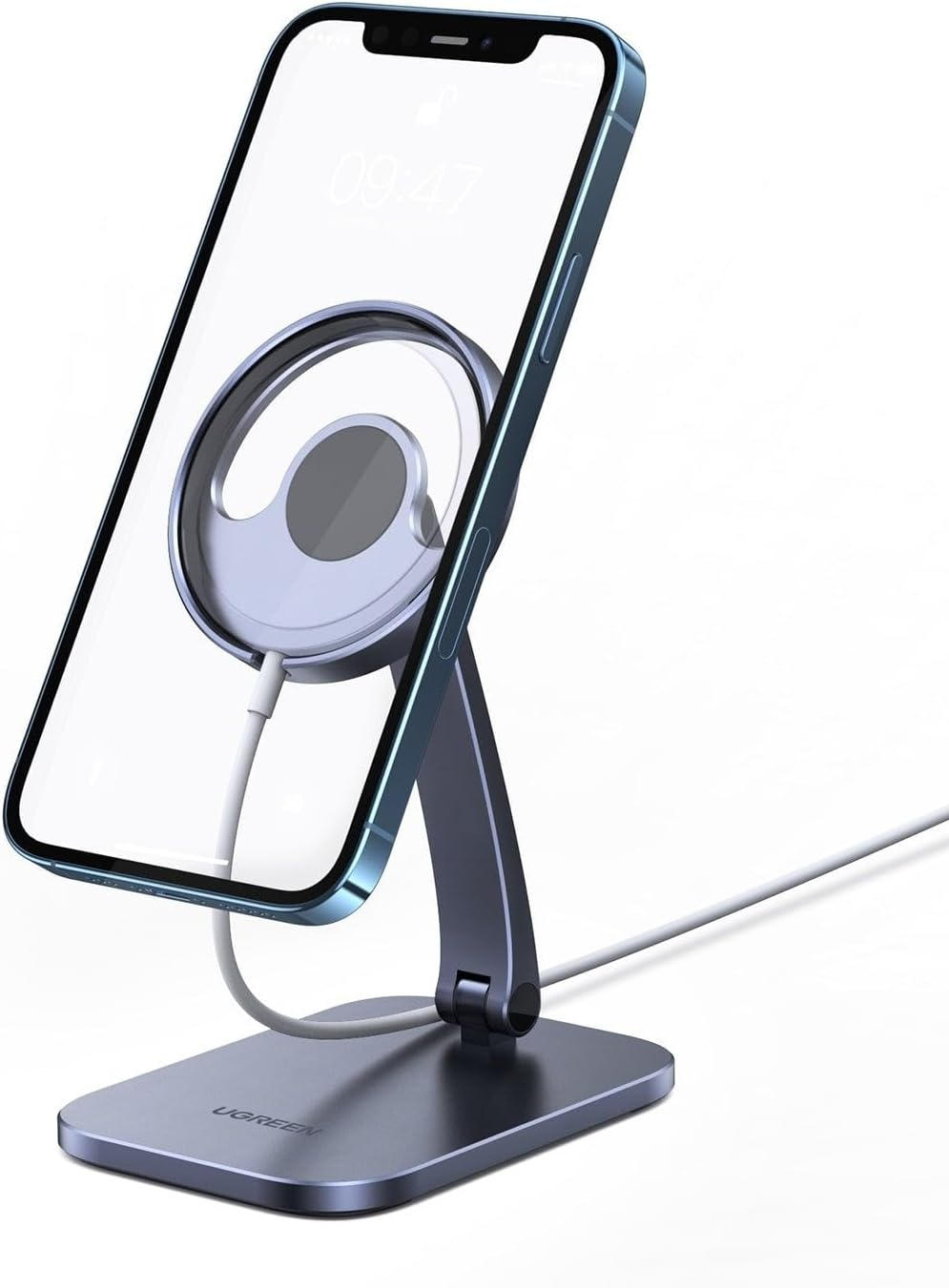 UGREEN 40290 Desk Adjustable and Foldable Aluminum Magsafe Charging Stand image number 2