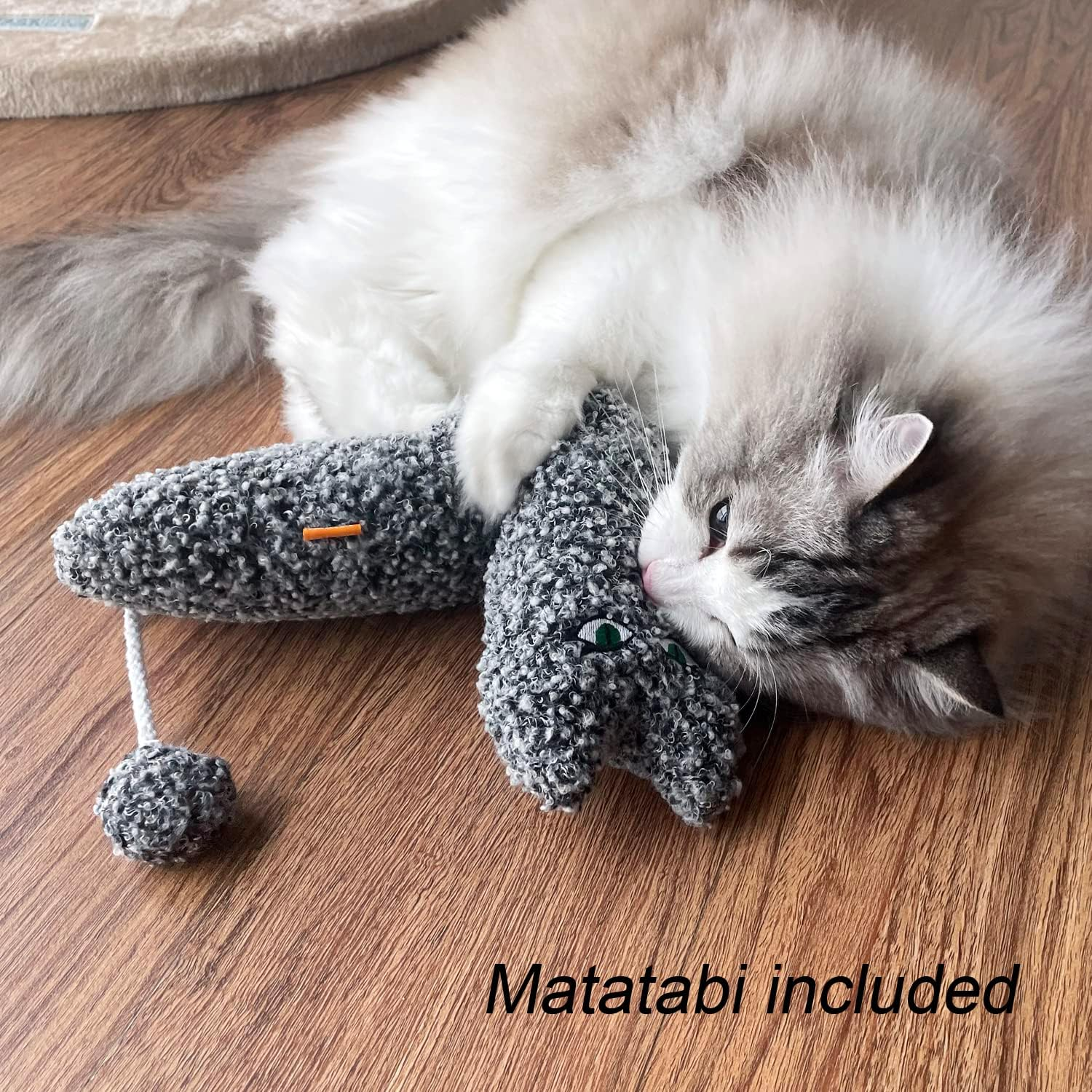 Ttcat Catnip Silvervine Matatabi Pillow for Cats & Kittens,Cat Toy for Indoor Cats, Large Size Cat Pillow (Grey)&hellip; - Grey image number 3