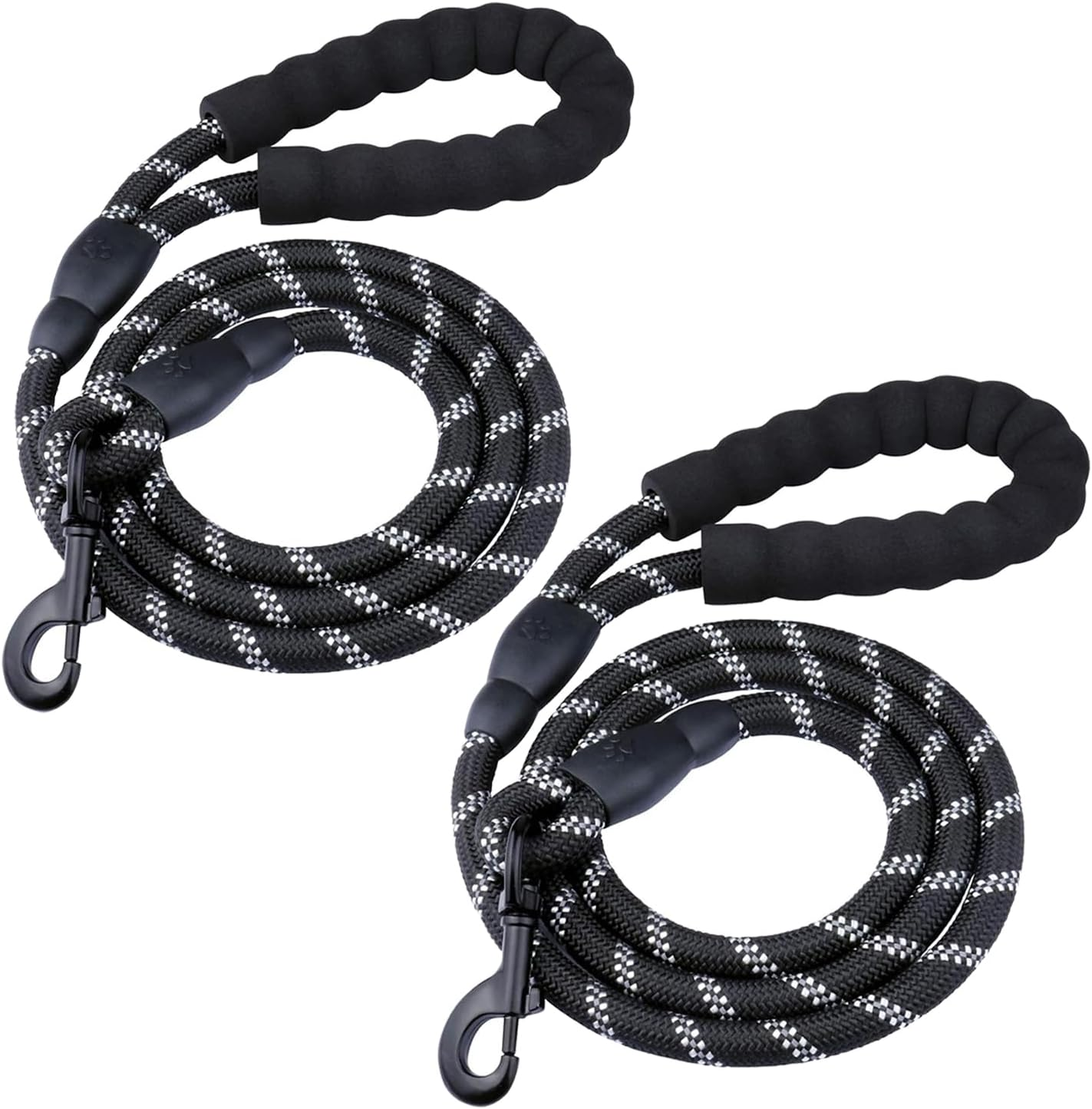 Mumoo Bear Rope Dog Lead 1.5M with Comfortable Padded Handle and Highly Reflective Threads for Medium Large Dogs (1.5M-1.2Cm, Blue)