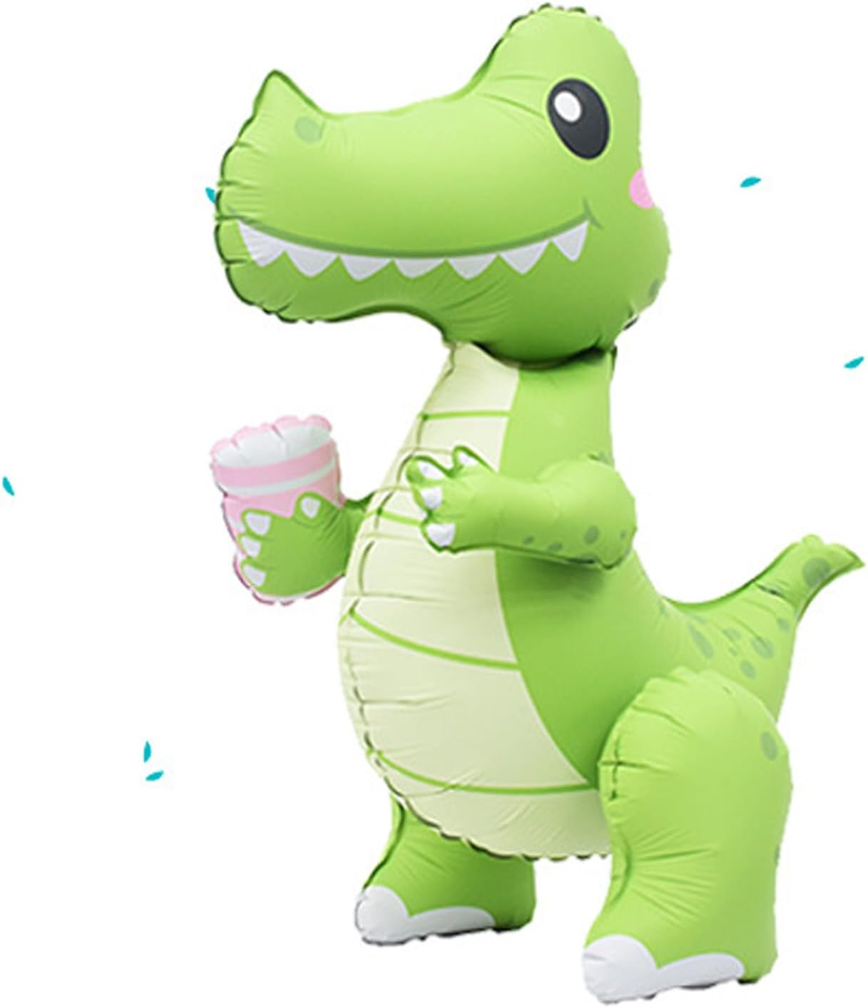 Large 3D Walking Dinosaur Balloon, Inflatable Dinosaur Giant Self Standing Dino Balloons 31Inch Pink Foil Balloons for Dinosaur Birthday Party Supplies Decorations(Pink)