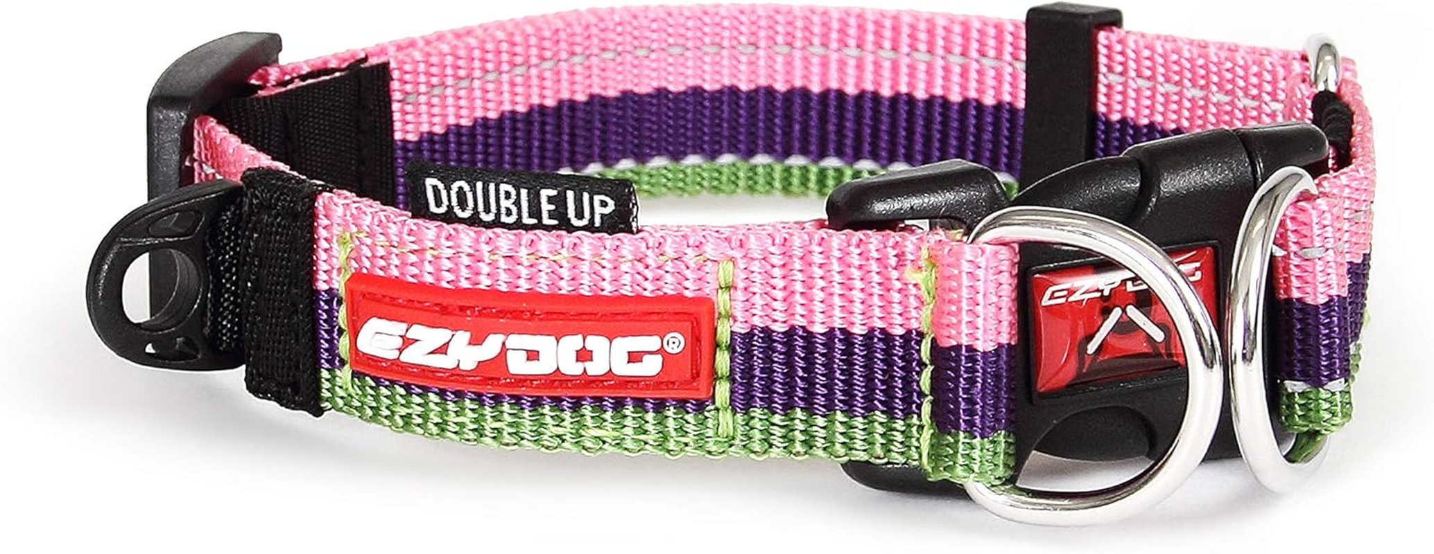 EZYDOG Double Lock Collar, Bubble Gum Collar, for Large Dogs, Size L