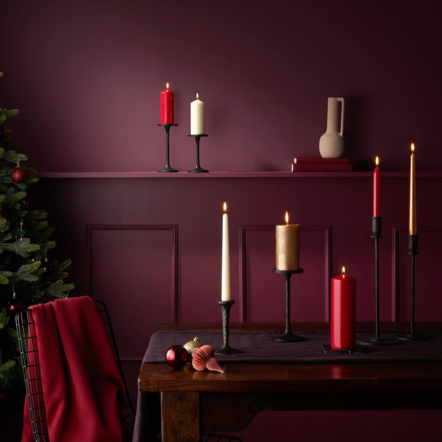 Bolsius Smooth Pillar Candles - Set of 4 - Advent Season - White - Various Sizes - Decorative Household Candles - Long Burning Time - Unscented - with Natural Plant Wax - without Palm Oil - Advent image number 2