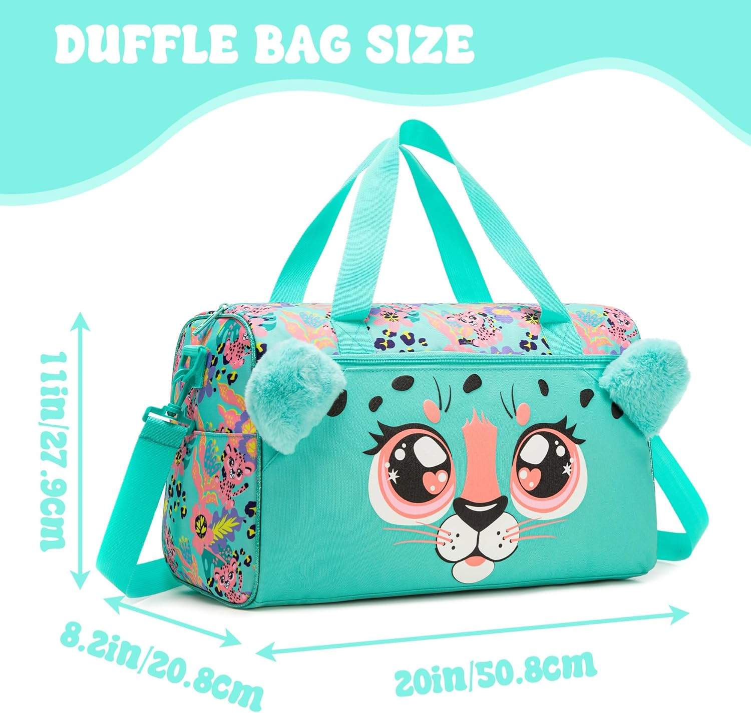 Homskiii Kids Luggage Sets with Wheels Girls Travel Softside Suitcases 16" Carry on Suitcase Airline Approved, 01 Green, 16Inch image number 1