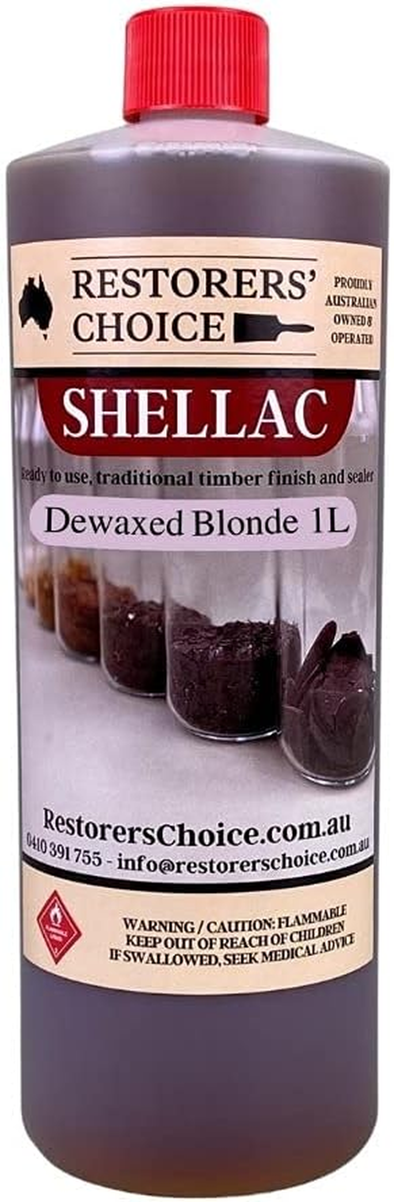 Dewaxed Shellac Ready to Use French Polish 1 Litre, Dewaxed Platina