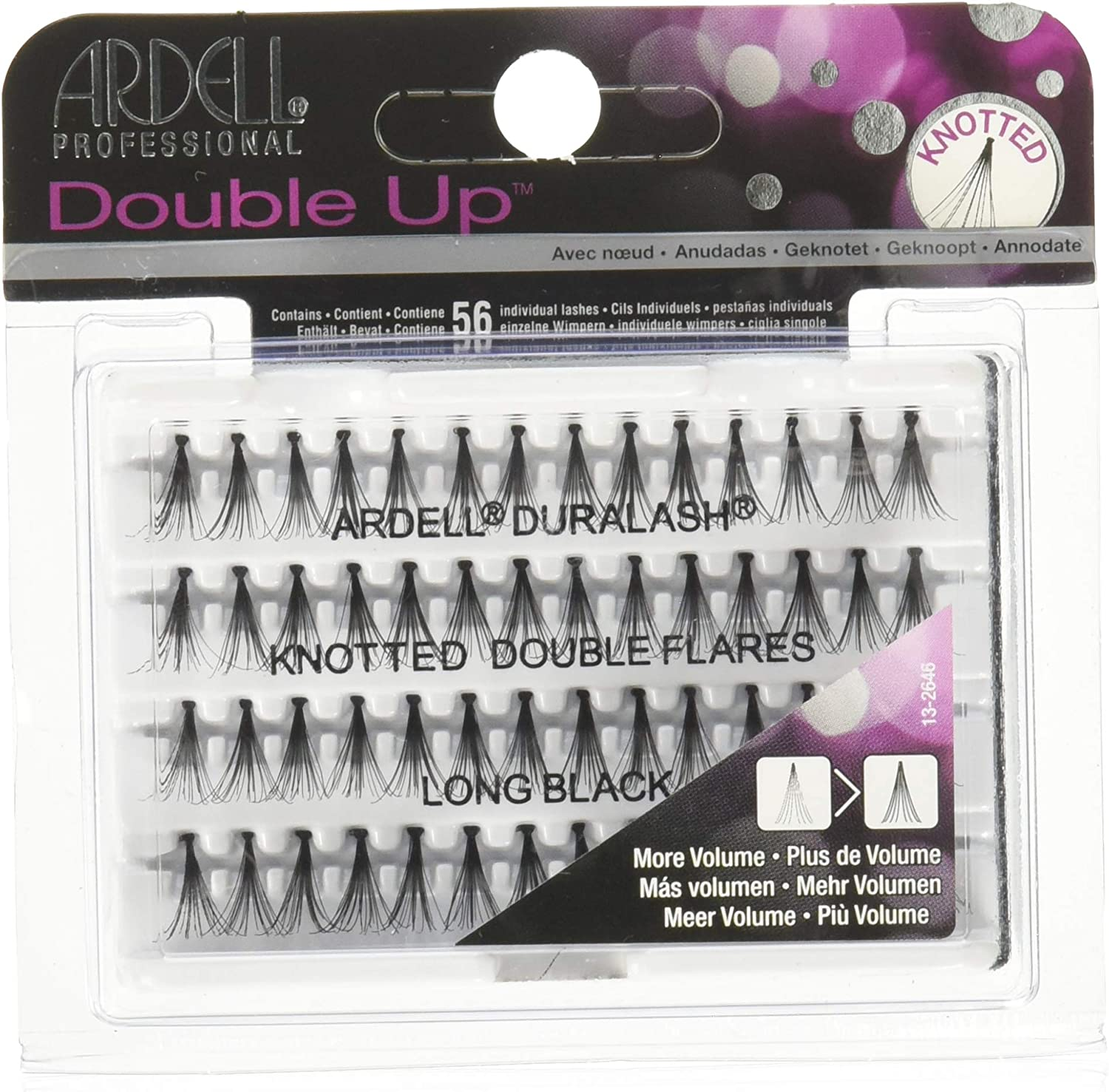 Ardell Double Knotted Long Individuals Lashes, Black, Long (68292) image number 1