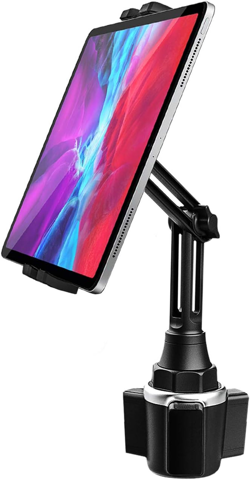 Woleyi Cup Holder Tablet Mount, Car/Truck Cupholder Phone Ipad Holder Stand with Adjustable Arm for Ipad Pro 9.7, 11, 12.9/Air/Mini, Samsung Galaxy Tabs, Iphone, More 4-13" Cell Phones and Tablets image number 4