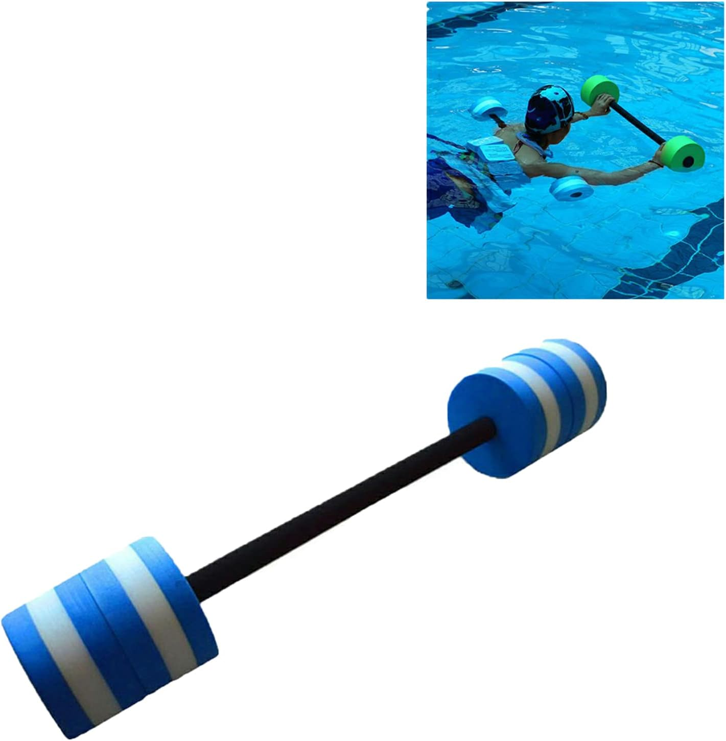Aquatic Exercise Dumbbells, Fitness Barbells Kids Barbell, Hand Bar Weight Barbells Workout Resistance Training Water Float for Aerobics Fitness Pool Exercises/190 image number 4