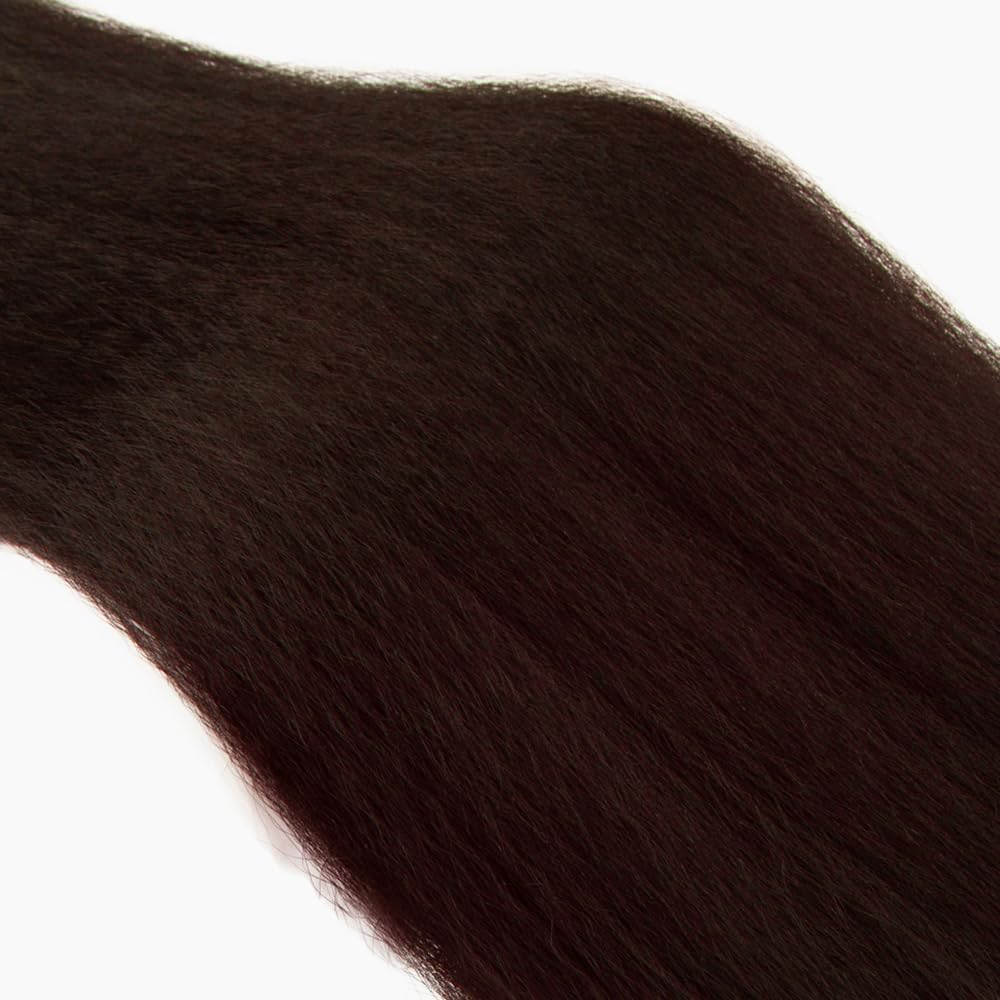 4 Colors Human Hair Bundles Light Brown Human Hair Bundles Dark Brown Yaki Human Hair Bundles 3 Bundles 20 20 20 Inch Same Length 3 Bundles image number 5