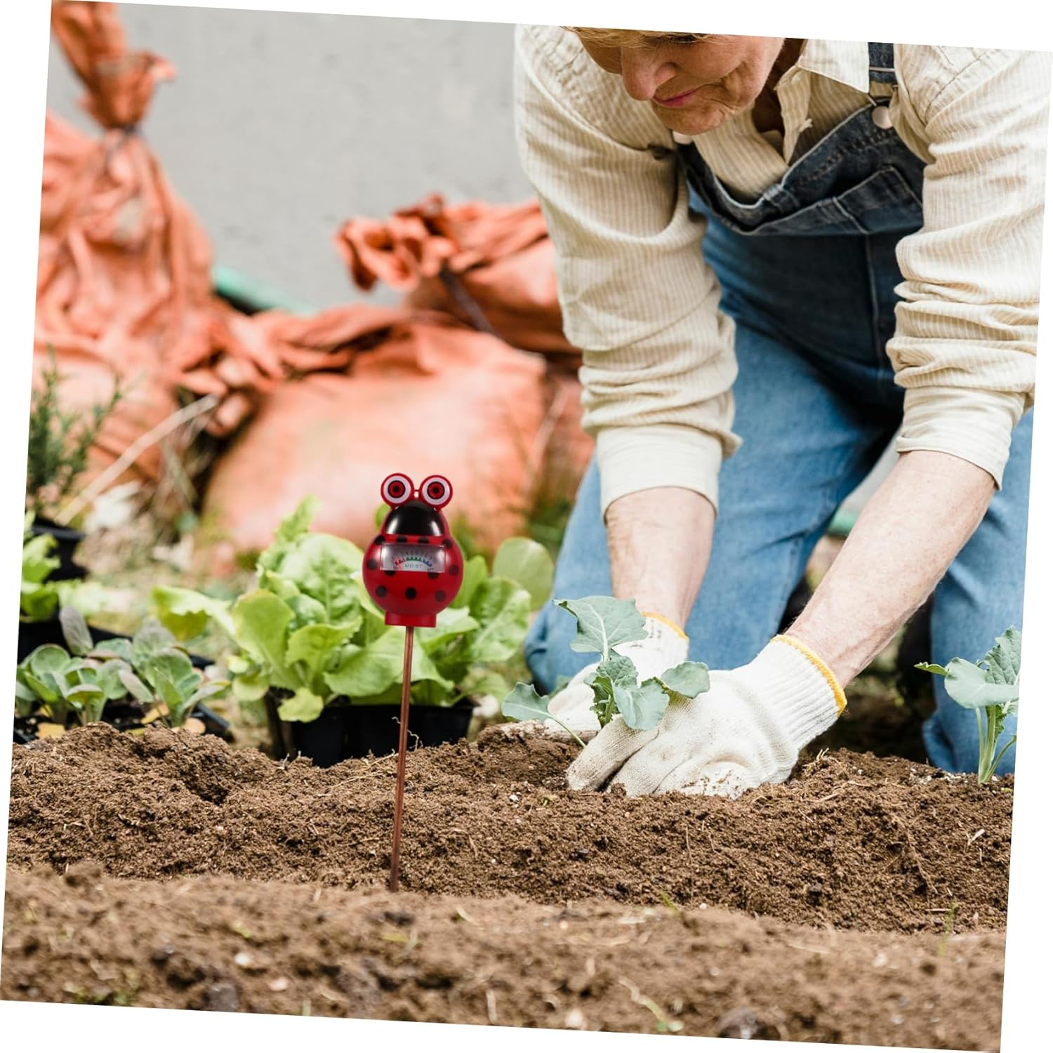 TINEASUR Soil Moisture Meter Plant Moisture Detector Portable Beetle-Shaped Gardening Soil Tester for Garden and Indoor Plants image number 4