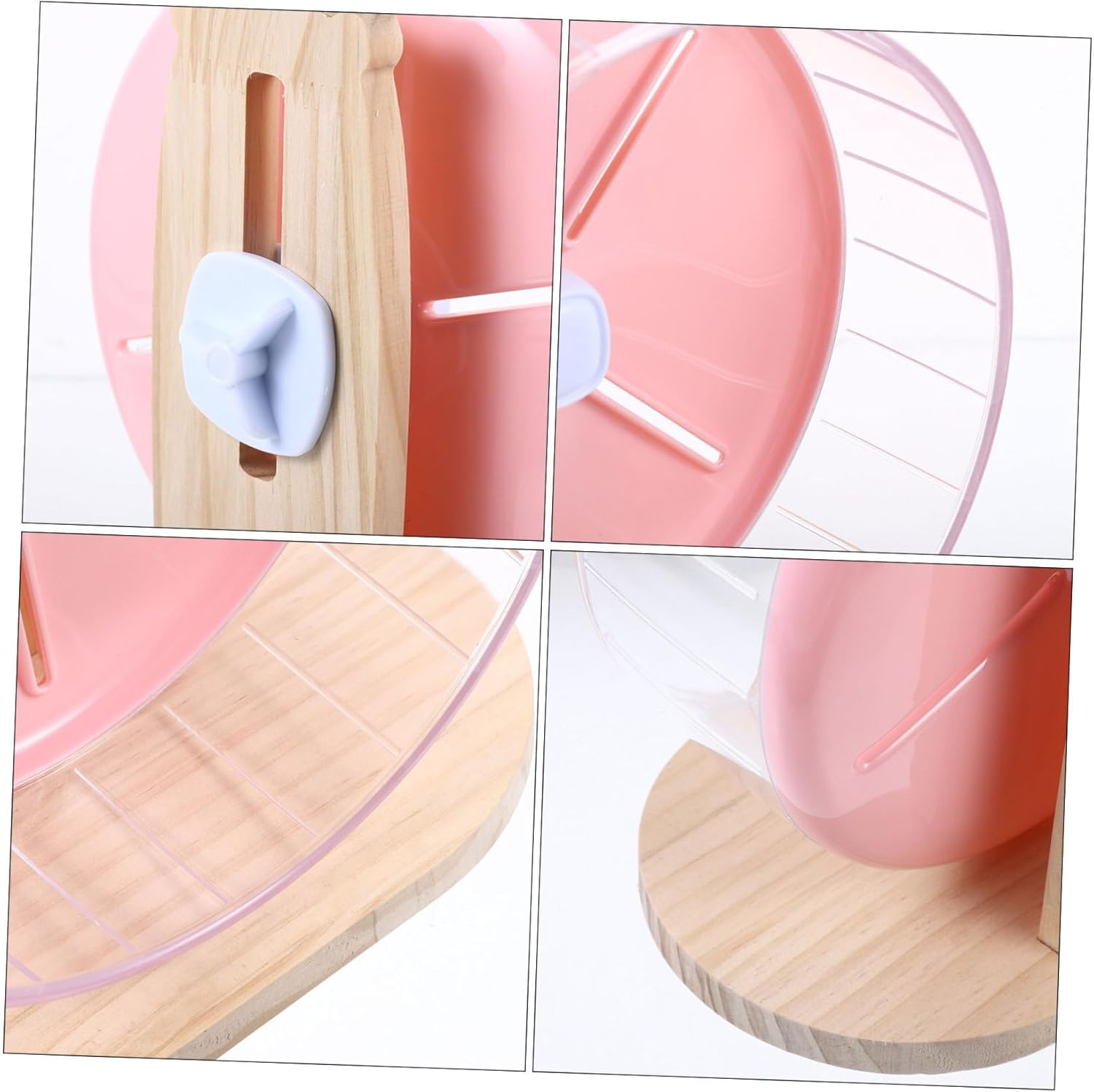 Super Silent Hamster Wheel Chinchilla Exercise Wheel Small Pet Cage Accessory Decorative Hedgehog - Pink image number 2