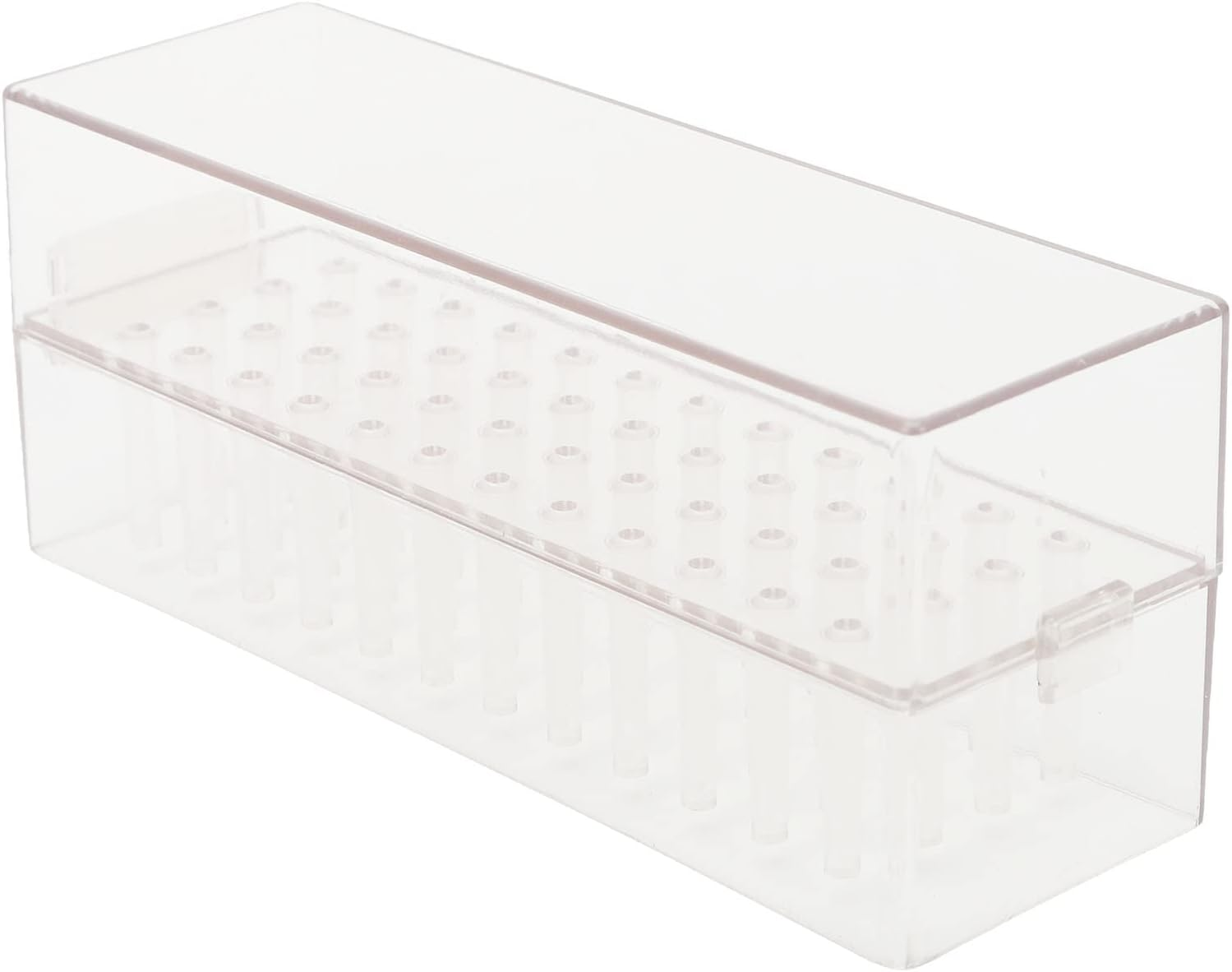 Nail Drill Bits Holder Stand, 48 Holes Drill Bits Display Organizer Box, Transparent Acrylic Dustproof Drill Bit Case, Portable Nail Bit Container Case for Home Use, Nail Salon image number 2