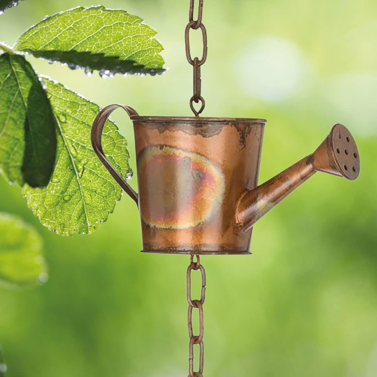 Metal Kettle Rain Chain - Rain Chains Decorative Rain Catcher Chain Hanging Rain Chains Artwork Decoration Pendant image number 6