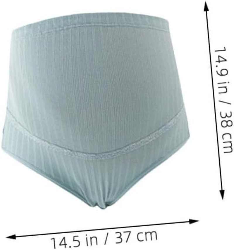 Cotton Maternity Panties High Waist Adjustable Stomach Lift Nursing Underwear for Pregnant Women Soft Breathable Elastic Pregnancy Support Pants Pale Skin Blackish Green