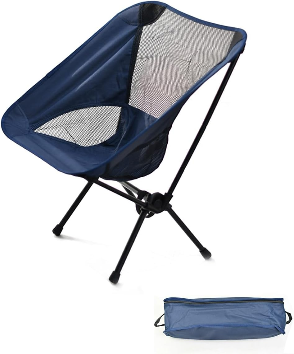AIMALL Outdoor Moon Chair, Breathable Mesh, Lightweight and Foldable High Back Fishing Beach Chair, Portable Leisure Chair for Camping