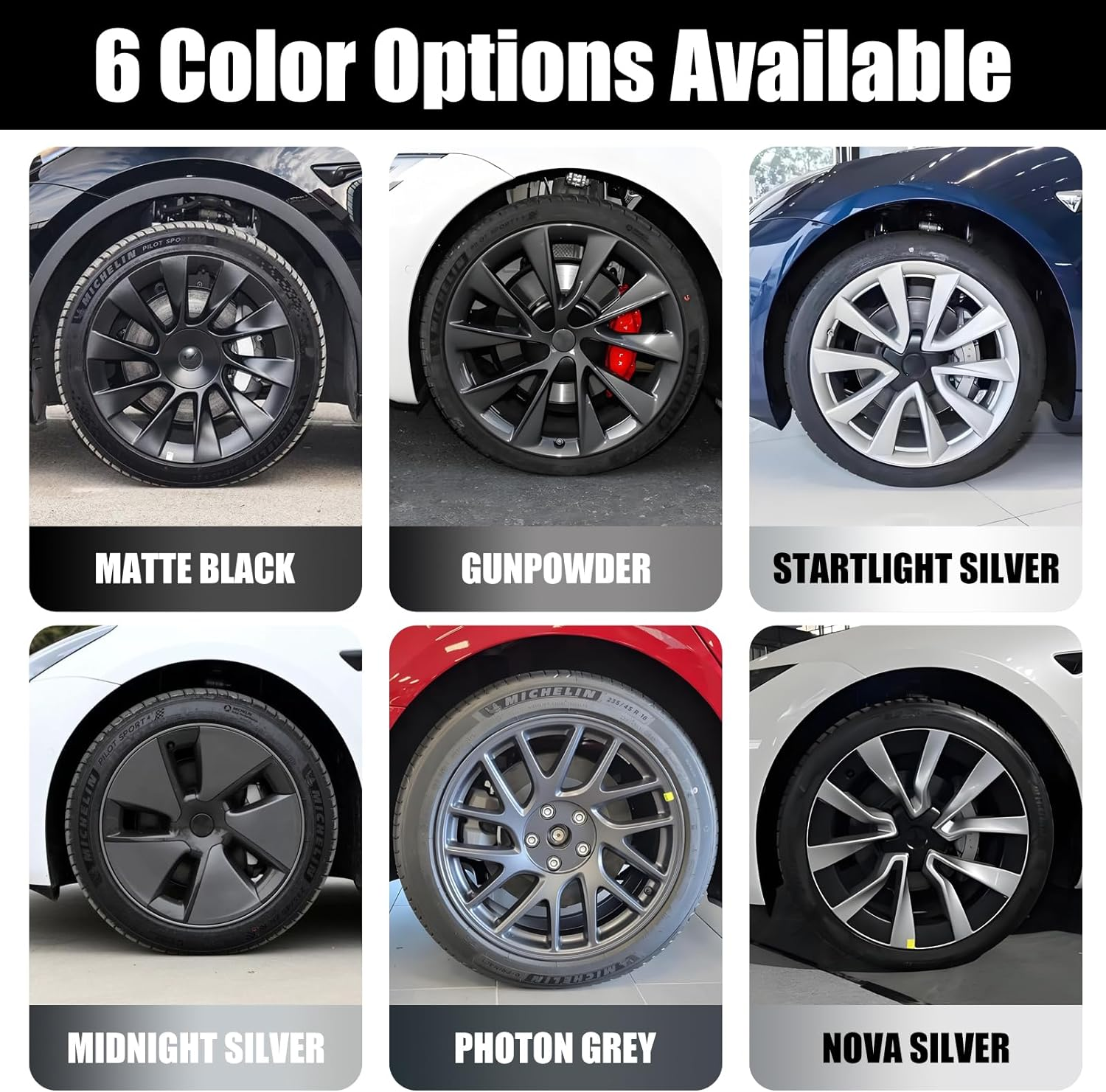 COSLAKE Rim Touch up Paint(Nova Silver) for 2024 Tesla Model 3 Highland 19'' Nova Wheel, Curb Rash Repair Rim Scratch Repair with Masking Tape & Sandpaper