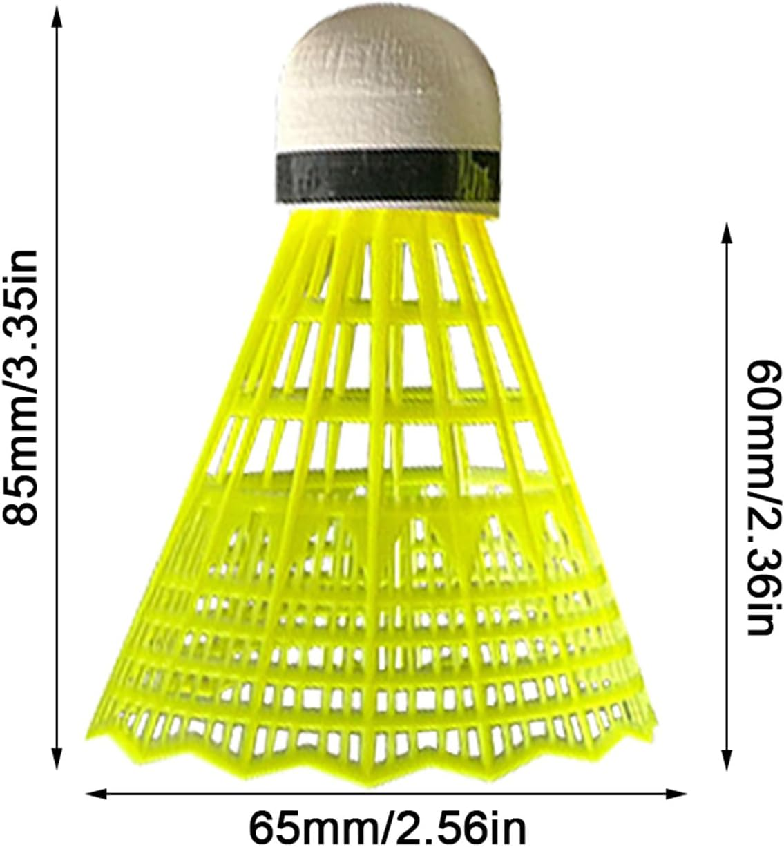 6-Pack Nylon Badminton Shuttlecocks with High Durability, Training Badminton Birdies Balls Indoor Outdoor image number 3