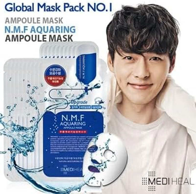 Mediheal Sheet Mask Bundle N.M.F Aquaring Ampoule + Collagen Impact + Teatree Care + E.G.T Timetox Ampoule EX + W.H.P White Hydrating Black EX, 2Pcs Each, 5 Different Masks, Totally 10 Sheets image number 2