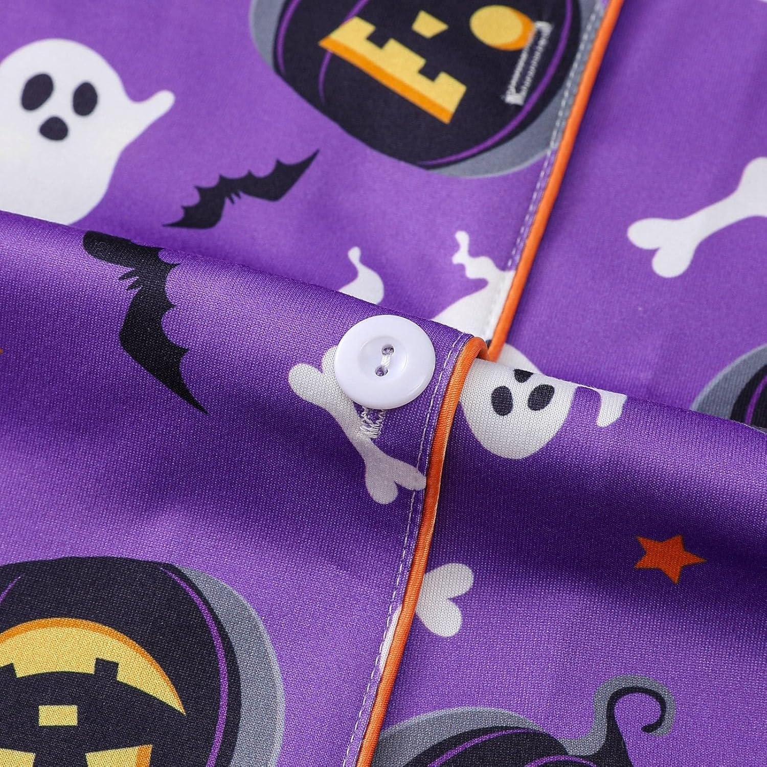 Halloween Pajamas Pjs for Women Cute 2 Piece Short Sets Short Sleeve Top and Shorts Sleepwear Halloween Pajamas Sets