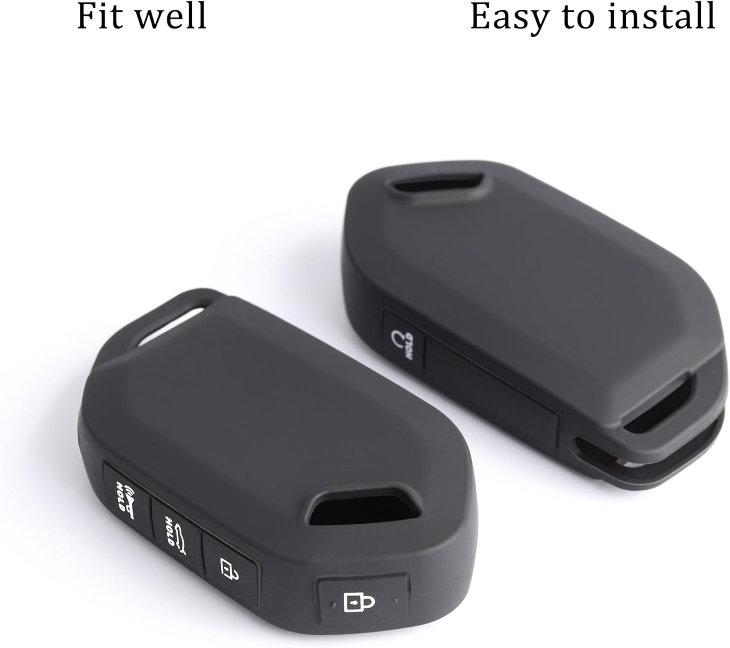 TANDRIVE 5-Button Key Fob Cover for Kia 2026 Sportage 2026 2025 K4 K5 Sorento Telluride 2022-2026, Silicone, 2-Pack, Black image number 3