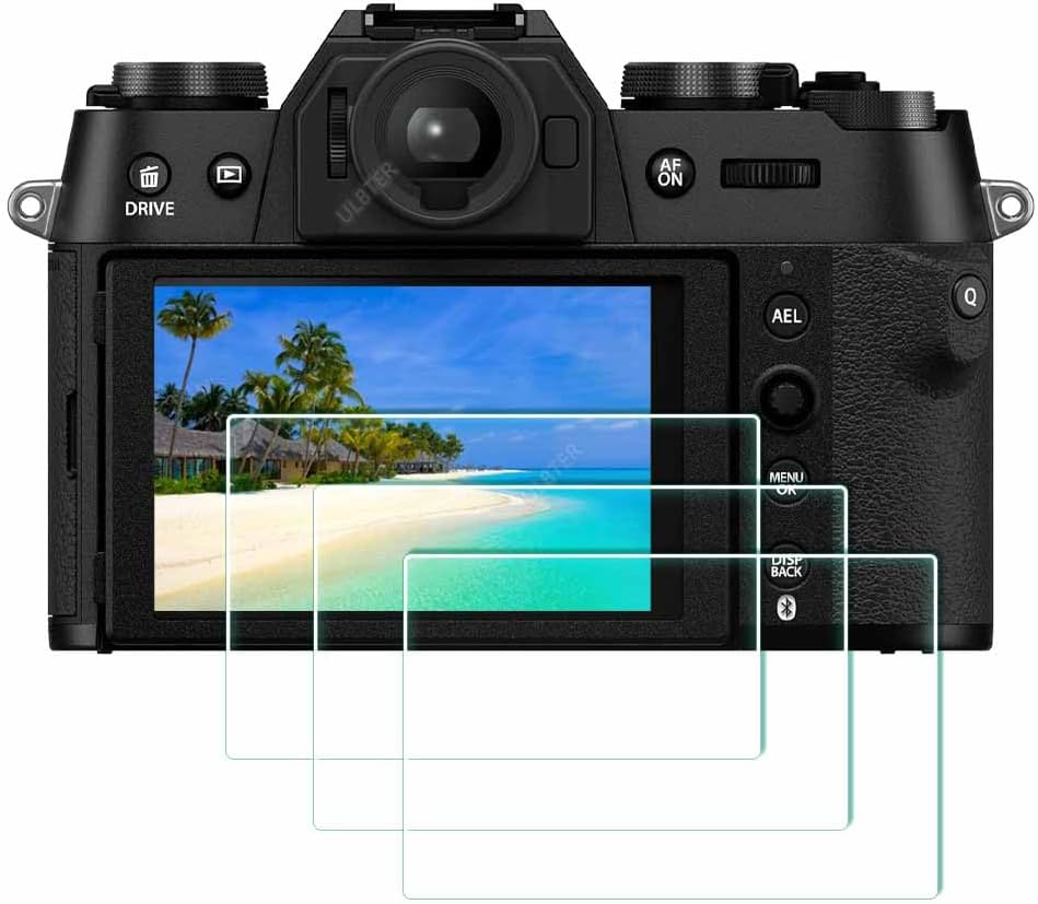 Screen Protector for Fujifilm X-T50 Fuji XT50 Camera, ULBTER Tempered Glass 0.3Mm 9H Hardness Anti-Scrach Anti-Fingerprint Anti-Bubble Anti-Dust [3Pack]