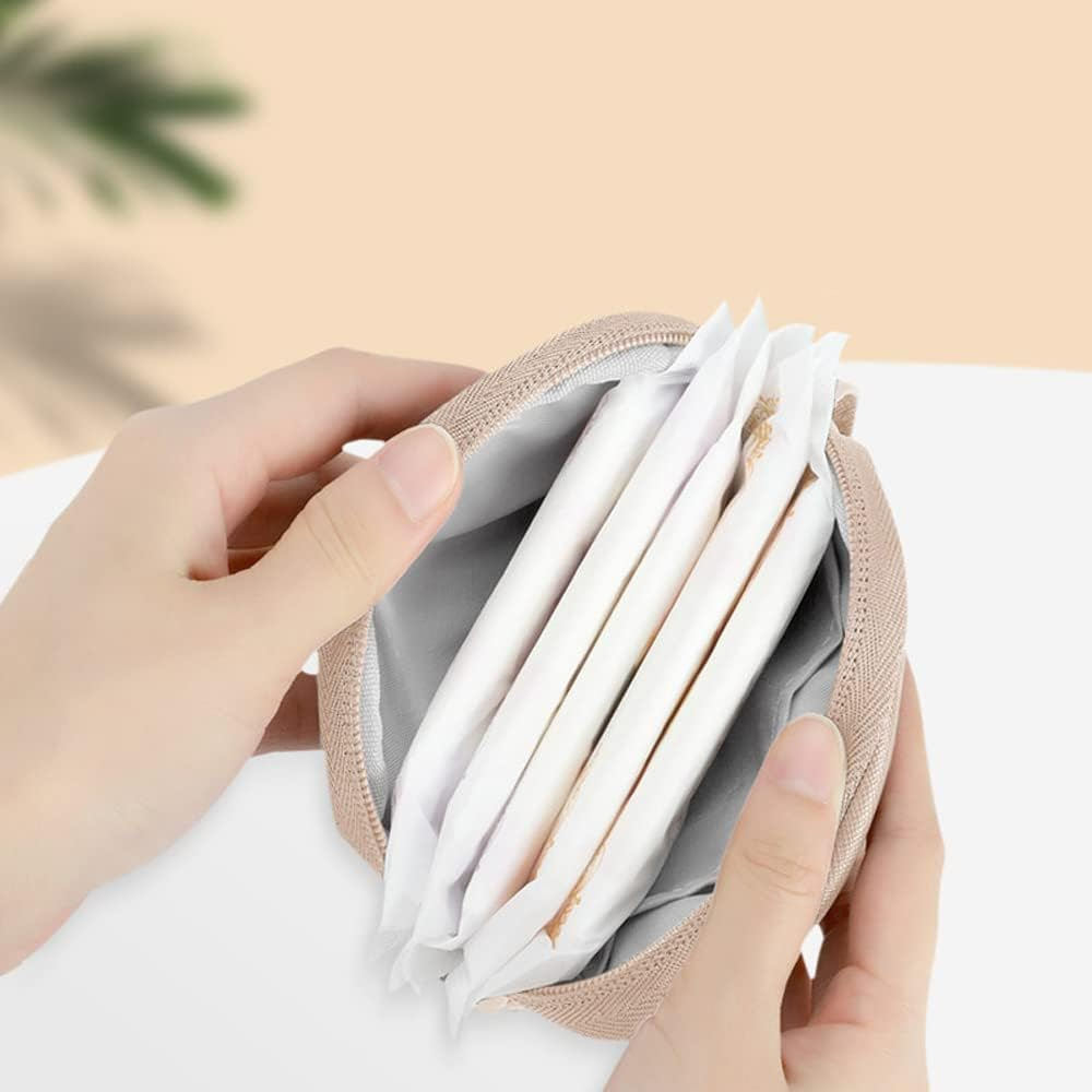 AHAVICS Sanitary Napkin Storage Bag, Menstrual Cup Pouch Portable Sanitary Napkin Pads Storage Bags Feminine Menstruation First Period Pouch for Teen Girls Women Ladies image number 3
