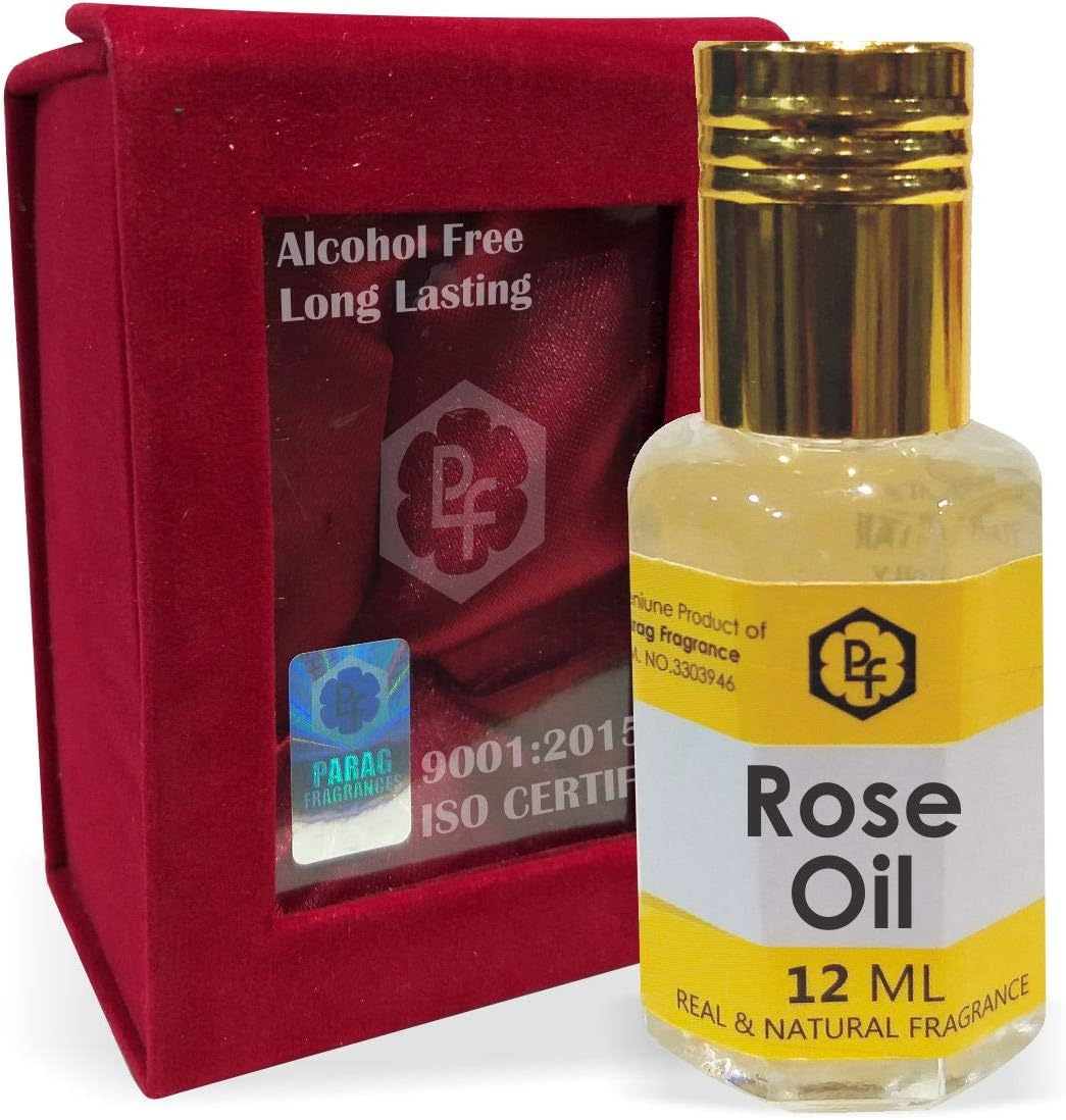 Parag Fragrances Rose Oil. Attar 12Ml with Precious Gift Pack|Best Attar for Man|Long Lasting Attar|Ittar|Attar|Perfume|Fragrance Oil| Man Also Available in 25Ml/100Ml/500Ml