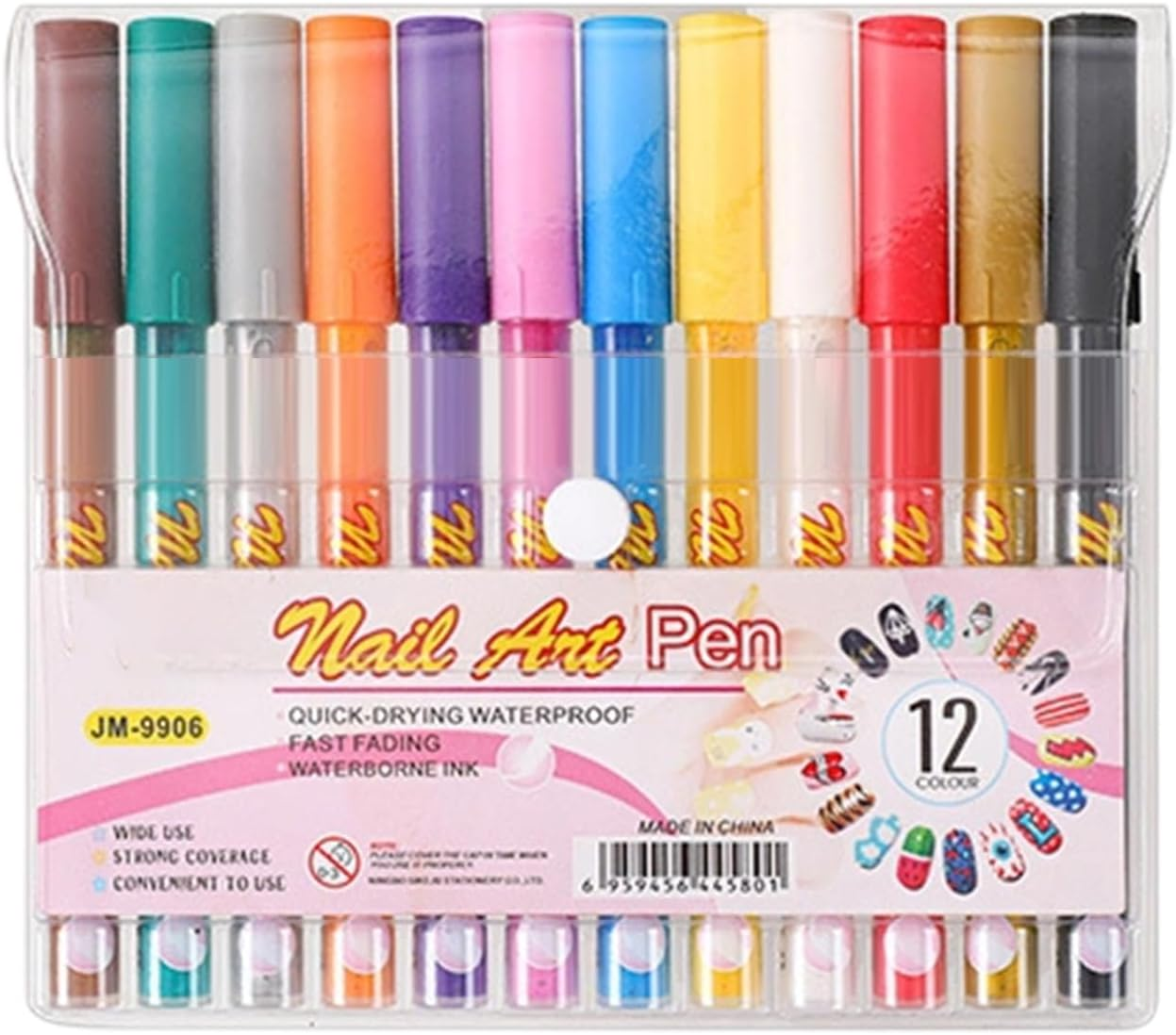 Lmyit Nail Polish Pens for Kids,Professional 12 Colors Acrylic Paint - Quick-Drying Gel Nail Pens,For Foot Hand Beauty Supplies Daily Holiday Summer Spring Halloween Wedding image number 2