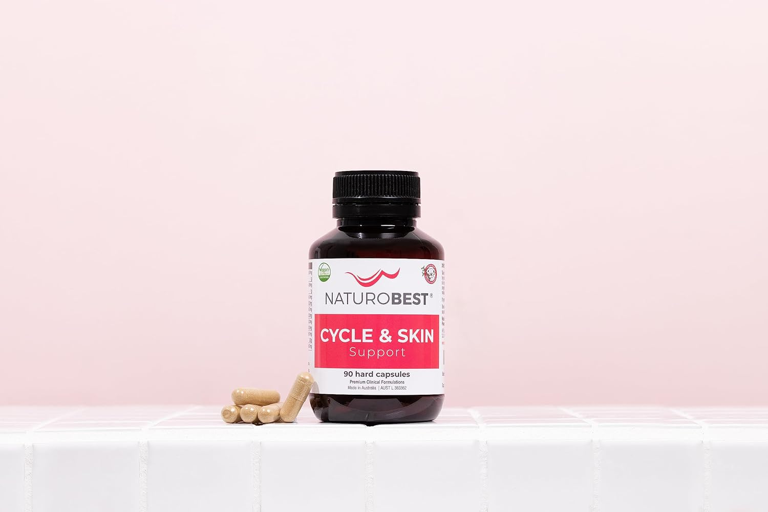 NATUROBEST Cycle & Skin Support 90 Capsules | Suitable for Women with PCOS image number 2