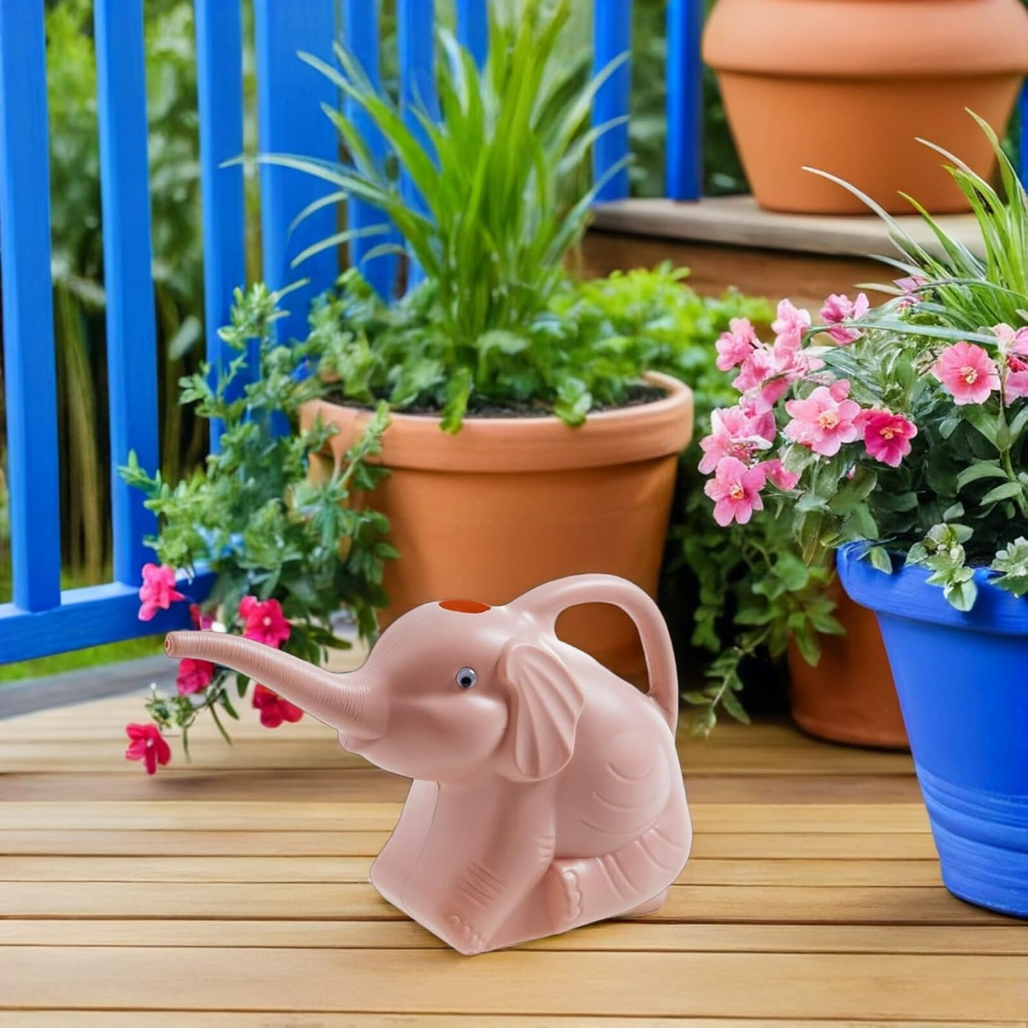 BCOATH Elephant Watering Can Plants Watering Kettle for Home Gardening Tool with Long Spout and Sprinkler Function Garden Supplies for Indoor Outdoor Plants Use Sturdy Lightweight Design image number 5
