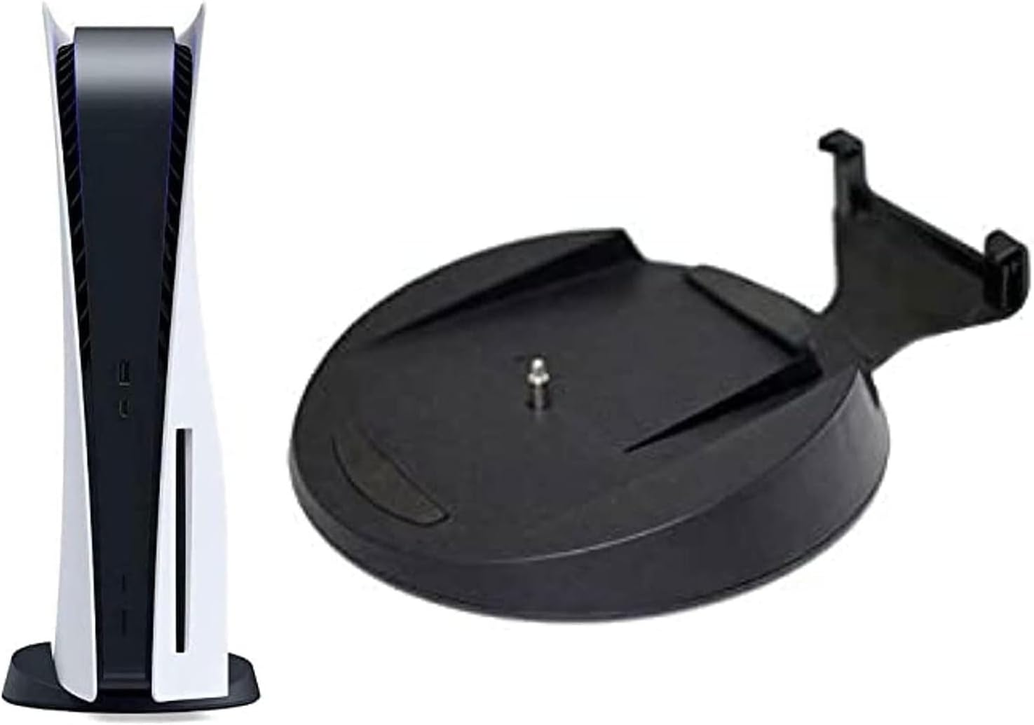 Lyvixora Replacement Vertical Stand for PS5, Compatible with Playstation 5 Console Digital Edition and Disc Version, Durable and Stable Mount Base with Screw image number 3