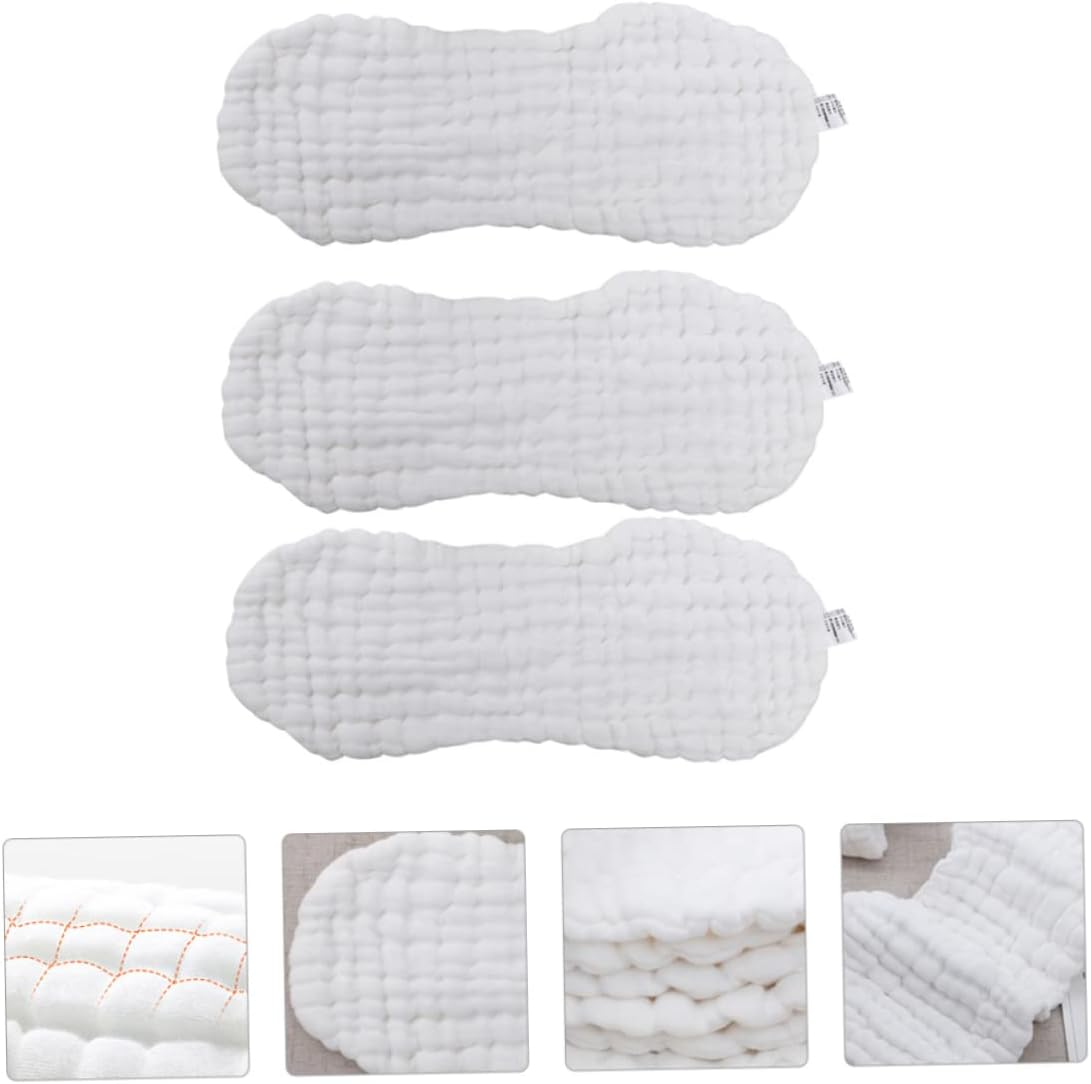 KOMBIUDA 3Pcs Newborn Diaper Pad Reusable Diaper Inserts Soft Muslin Cotton Blanket Washable Newborn Mat image number 2