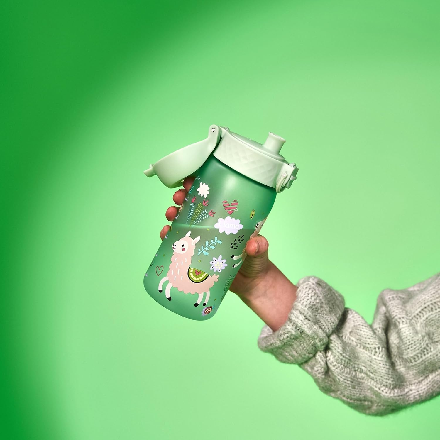 Ion8 Leak-Proof Water Bottle for Kids, Bpa-Free, Llamas, 350 Ml (12 Oz) image number 6