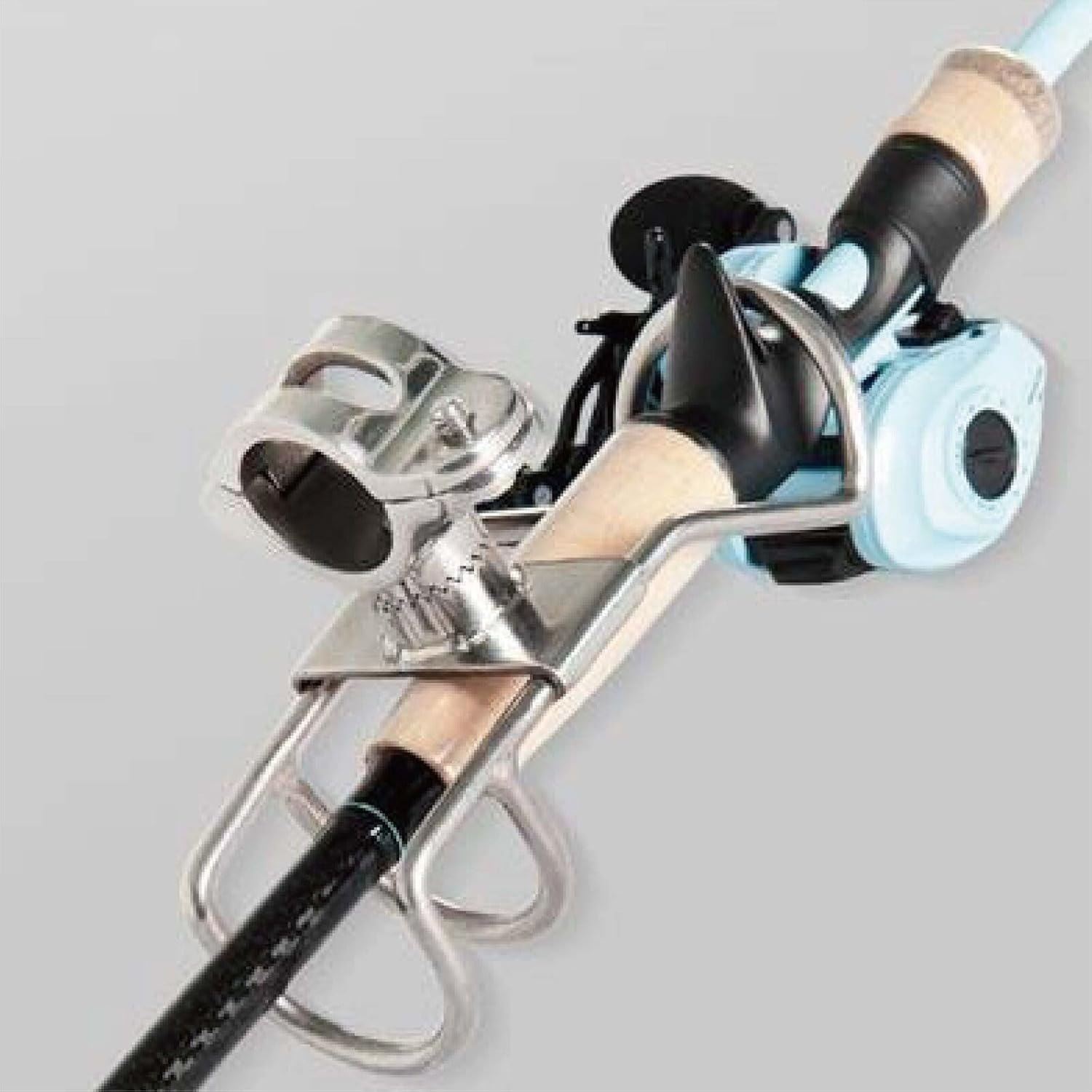 Leona Co 2PCS/4PCS 360 Degree Stainless Steel Rod Holder Rail Mount Wire Fishing Boat Marine Grade image number 3