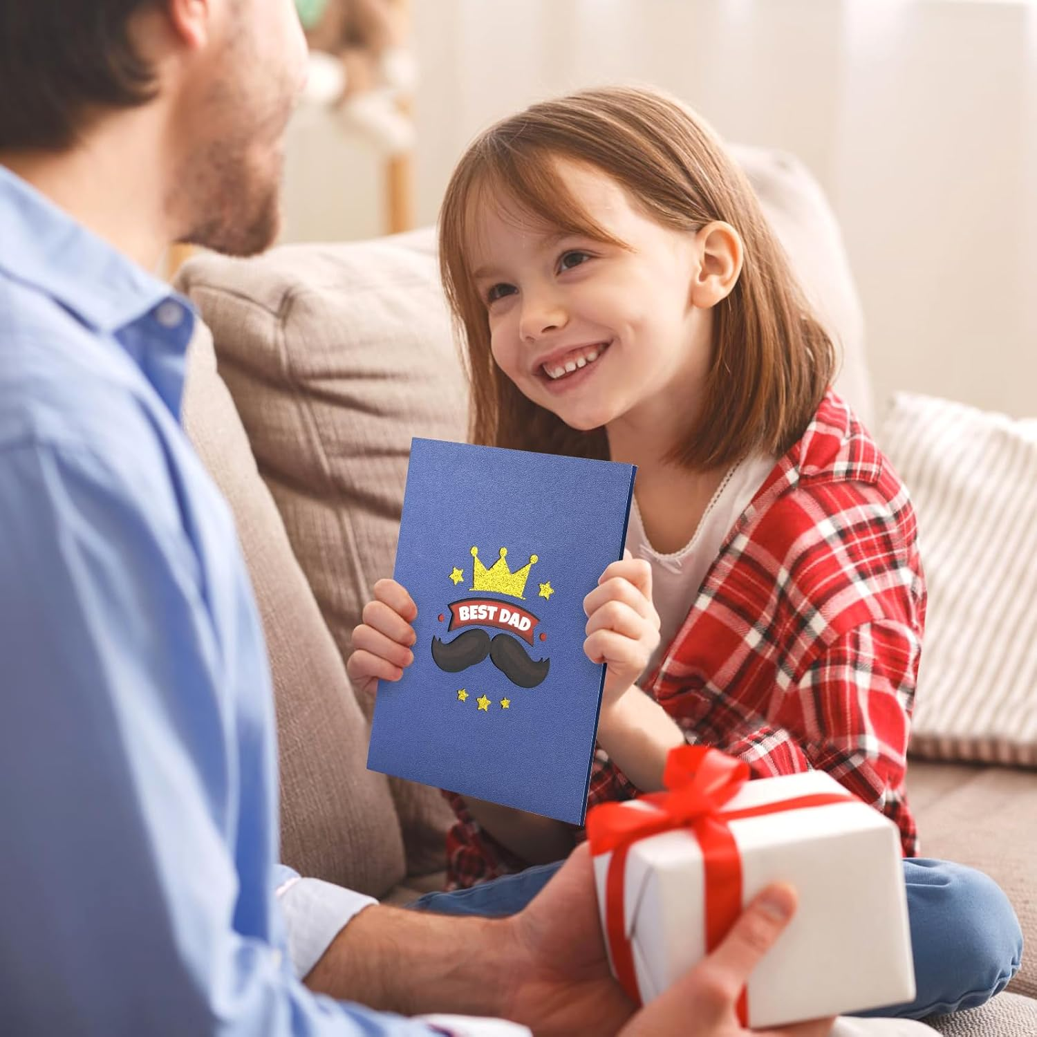 Bighan Pop up Happy Father'S Day Card, 3D Father'S Day BEST DAD Pop up Greeting Boxed Cards Anniversary Pop up Cards for Men image number 4