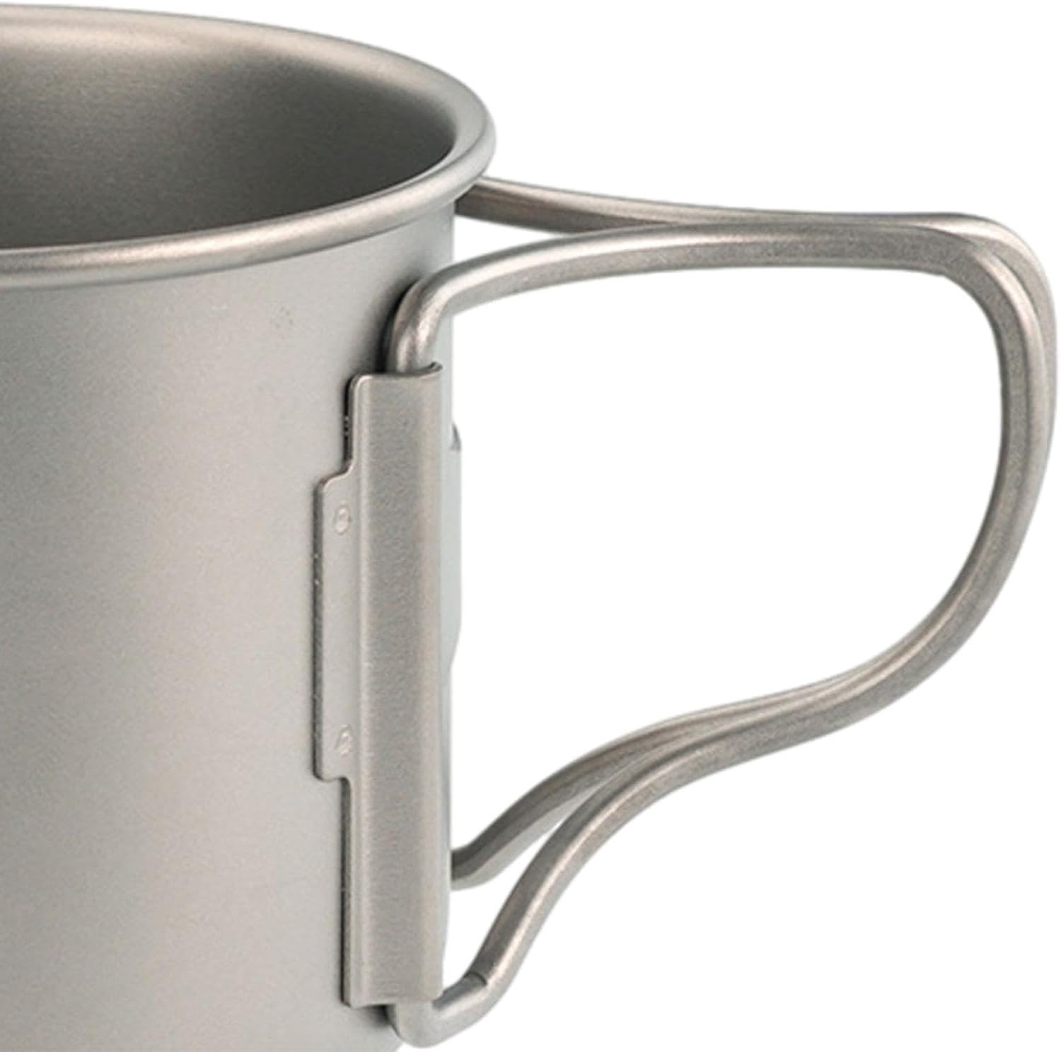 Eigell Titanium Cup Camping Cups Drinkware Metal Cups Travel Cup Outdoor Mug with Foldable Handle for Hiking Picnic Kitchen Campsite image number 4