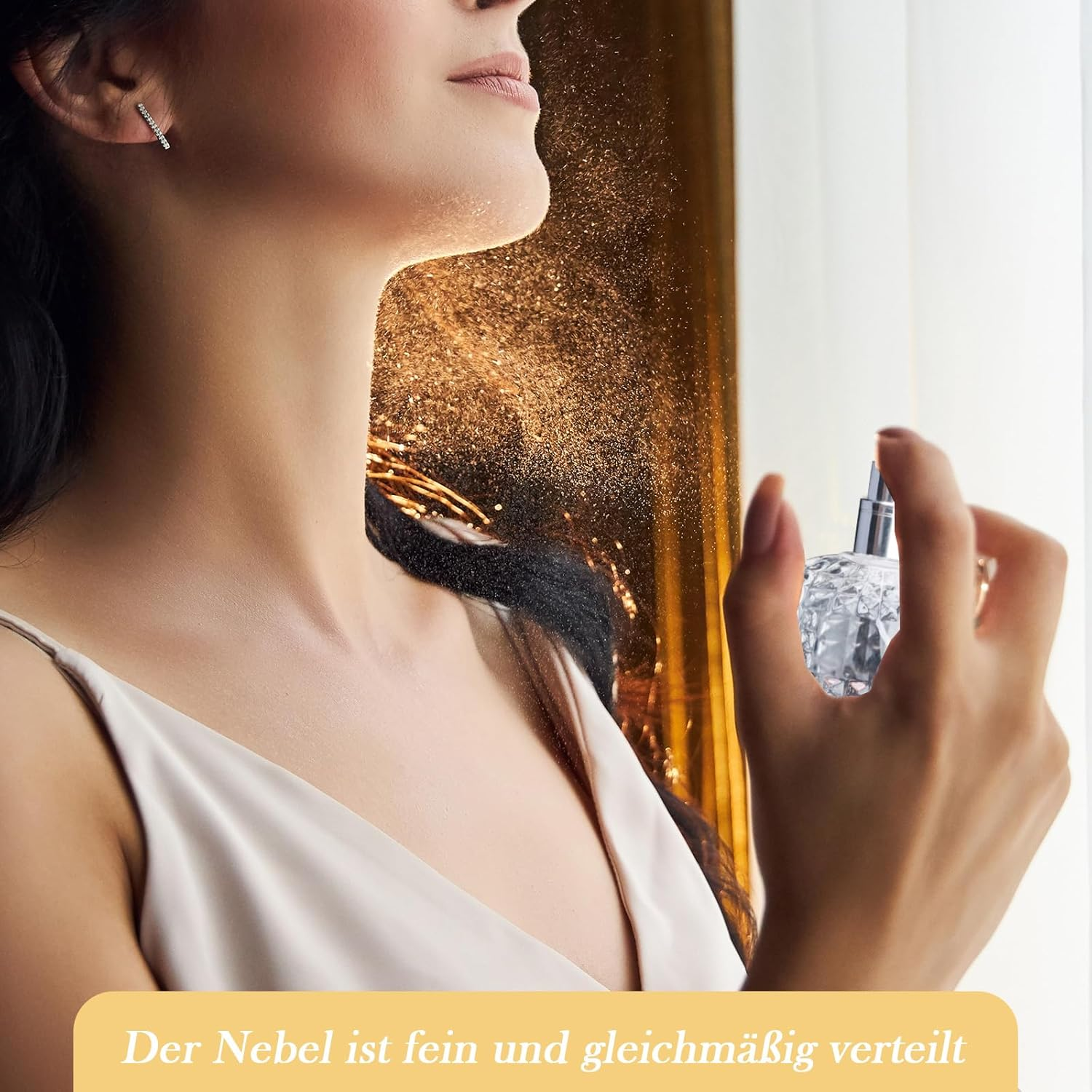 XUSSMM Pack of 2 Perfume Atomisers, Refillable, Pineapple Perfume Bottle, Empty, Portable Spray Bottle for Men and Women with Perfume Atomiser, Funnels and Caps for Perfume, Travel, Cosmetics (50 Ml,