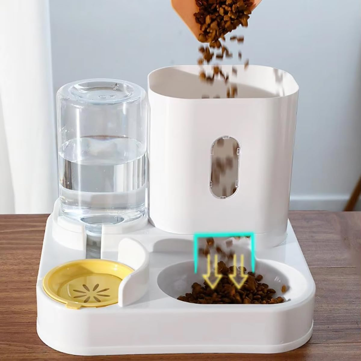 AIMALL Large Capacity Pet Feeder and Water Dispenser, Automatic Cat and Dog Feeding Station, 10-Day Worry-Free, Integrated Food and Drink System image number 4