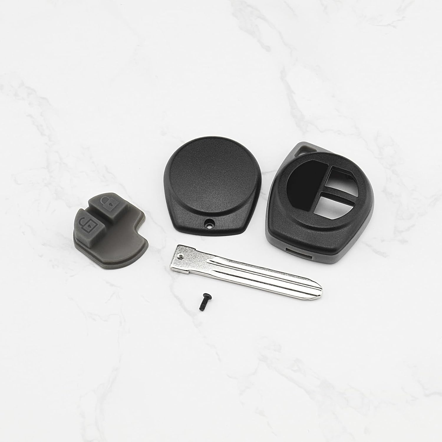 LT Easiyl 2Pcs Key Fob Replacement 2 Button Keypad Car Key Shell Case Compatible with Suzuki Compatible with Alto Compatible with Baleno Compatible with Grand image number 3