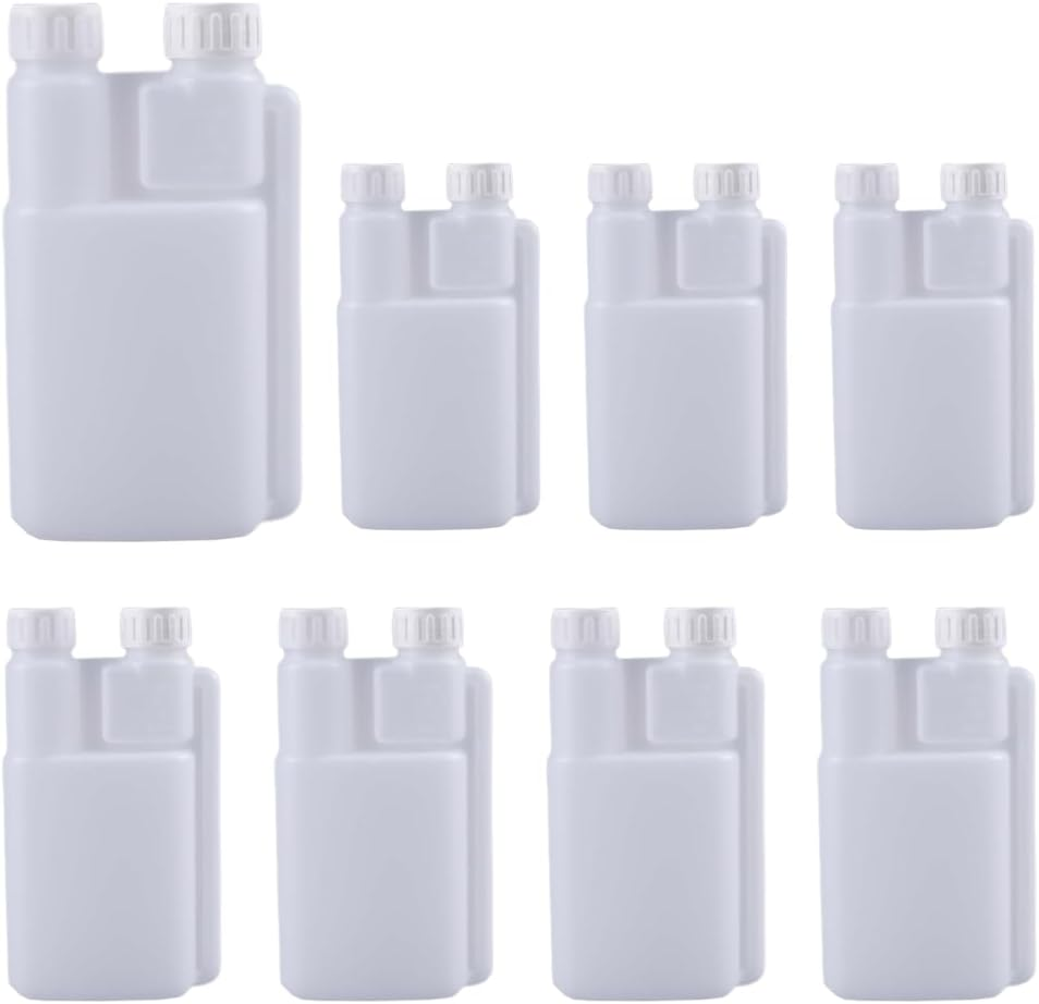 AIMALL Twin Chamber Plastic Bottle, Chemical Liquid Containers with Tamper Evident Caps, Durable PE, 8.5-33.8 Oz Sizes, for Chemical Liquids Storage image number 4