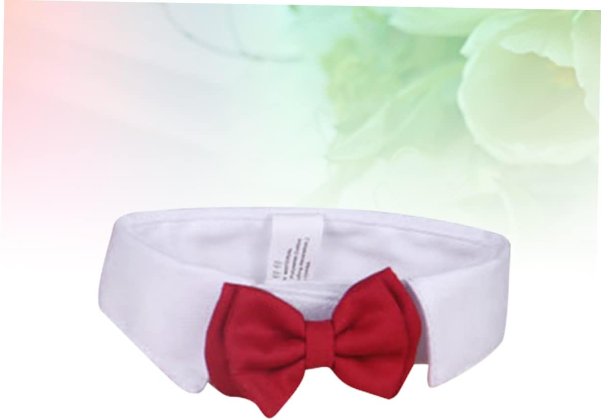 Ipetboom Pet Bowknot Collar Cat Cotton Tie for Daily Party Red Bow Tie Pet Supplies for Cat Accessories image number 5