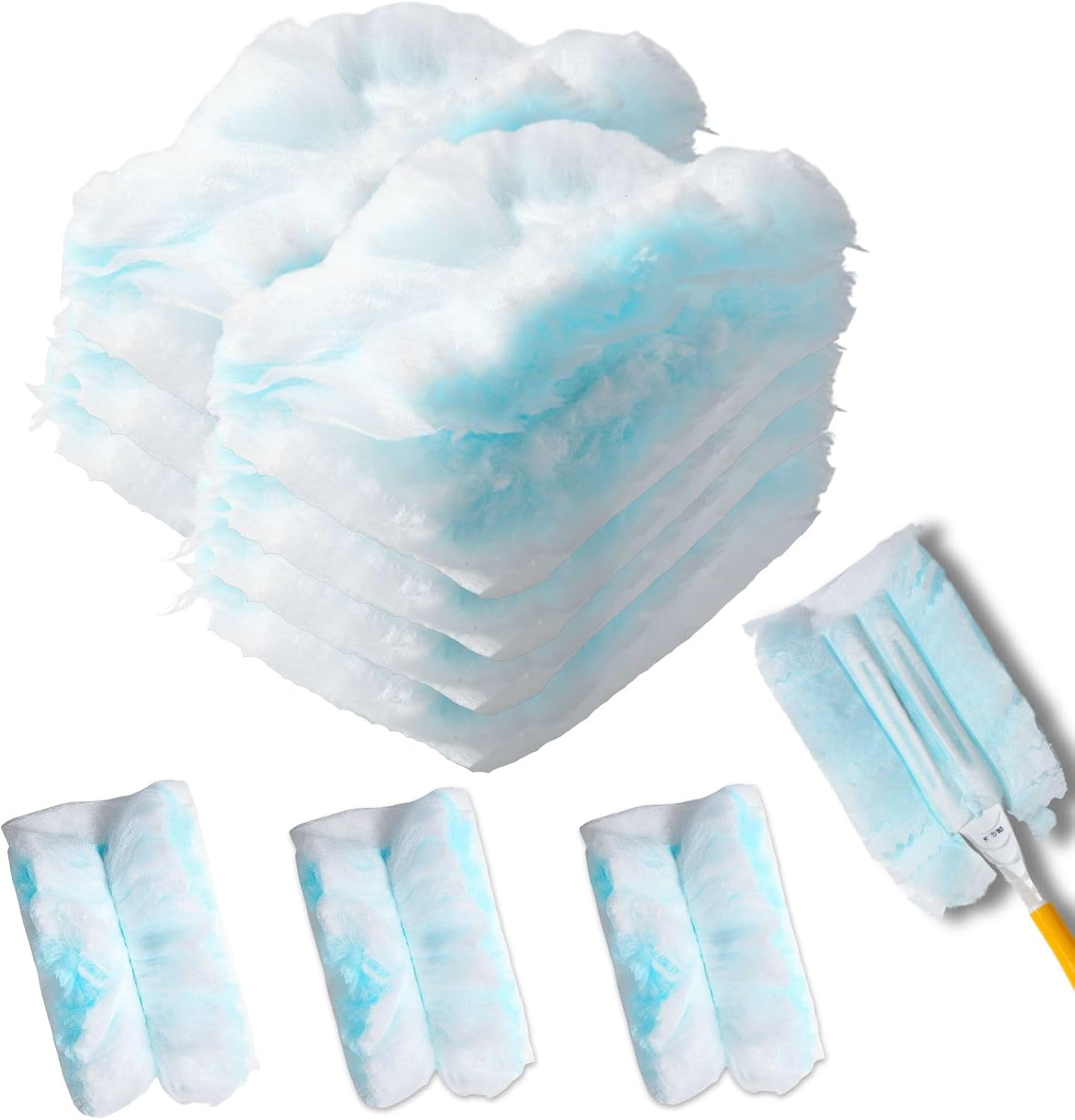 Duster Refills,Static Dust Removal Brush Disposable Replacement Head Compatible with Swiffer Duster Refills for Electronics, Furniture, Blinds, Ceiling Fans (Blue, 30 PCS) image number 3