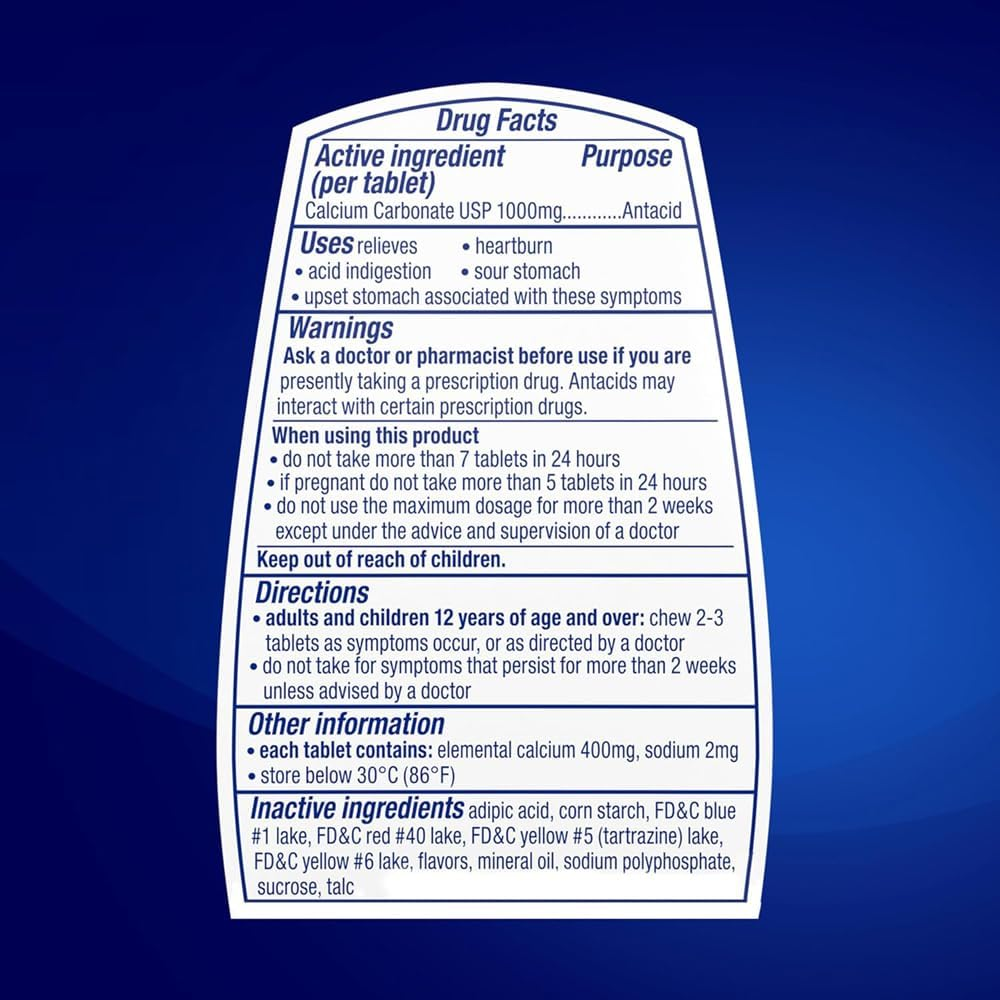 Tums Ultra Strength 1000 72 Tablets image number 2