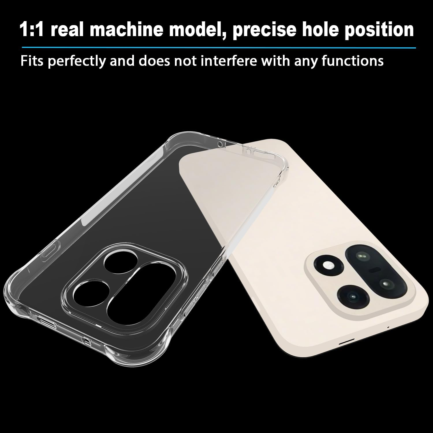 USTIYA Case for Oneplus 15 5G Clear TPU Four Corners Protective Cover Transparent Soft image number 2