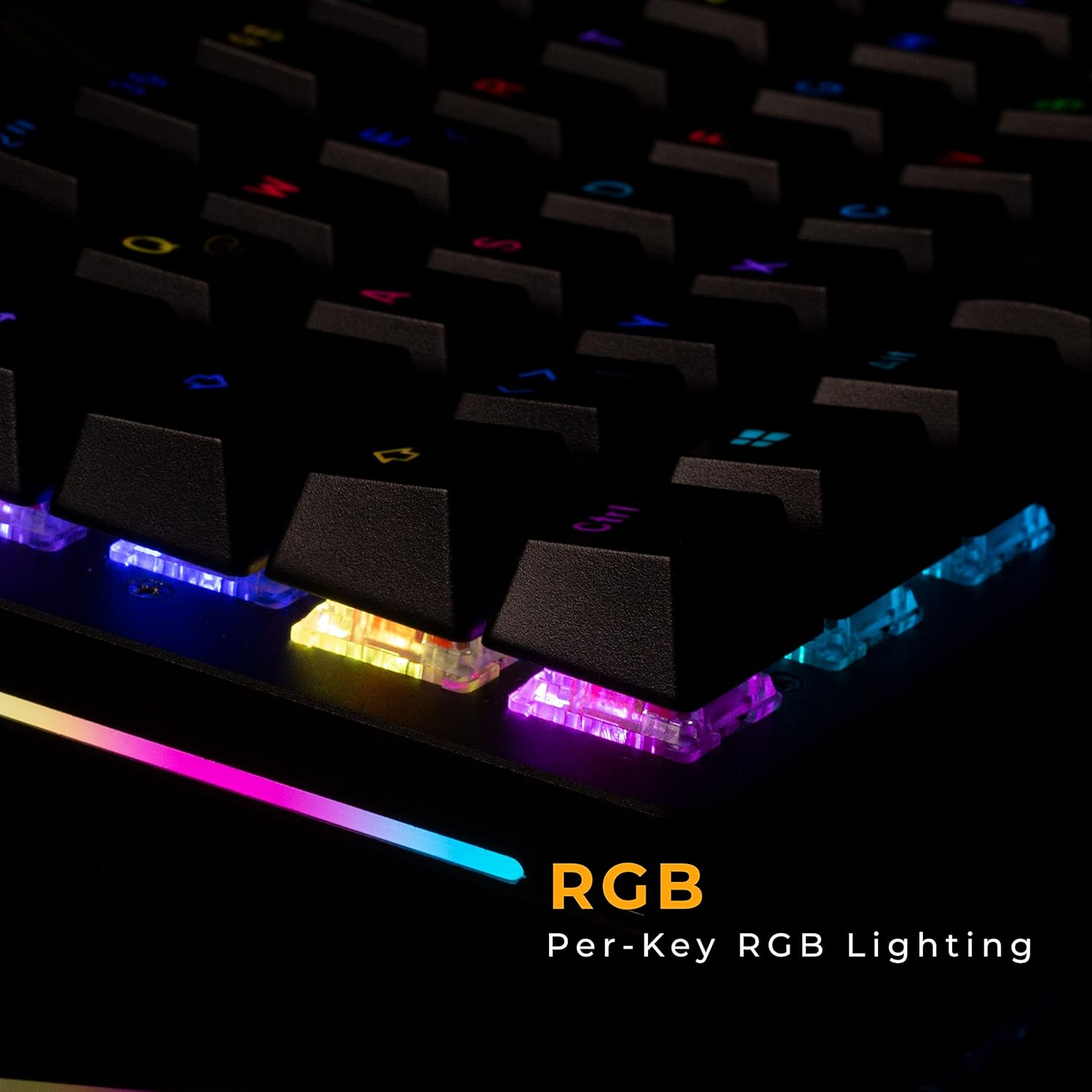 Glorious Gaming Keyboard Mechanical - GMMK 2 - TKL Hot Swappable Mechanical Keyboard, Red Switches, Wired Keyboard, Compact - 65% Percent Keyboard (Black RGB Keyboard) image number 6